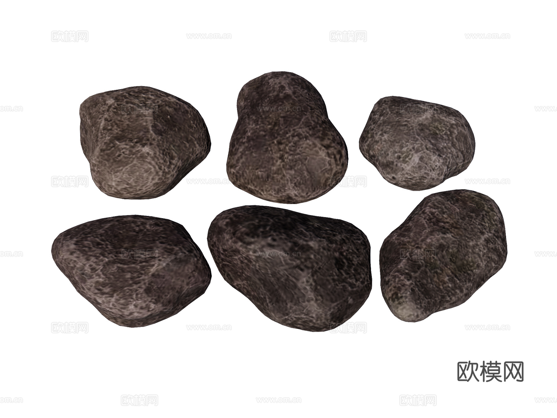 景观石 假山石头 园林景观su模型