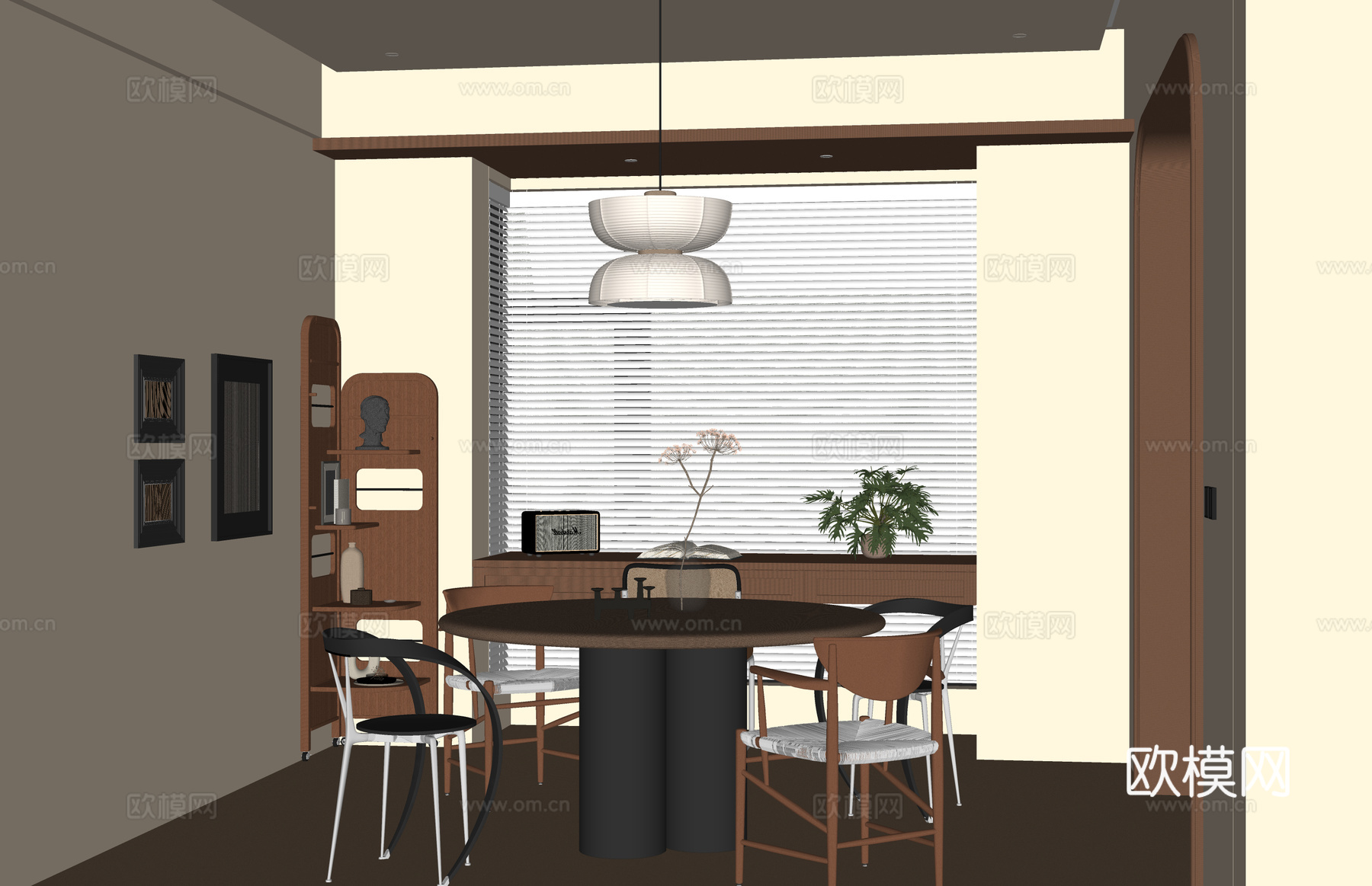 客厅 餐厅 阳台 卫生间 茶室 衣帽间su模型