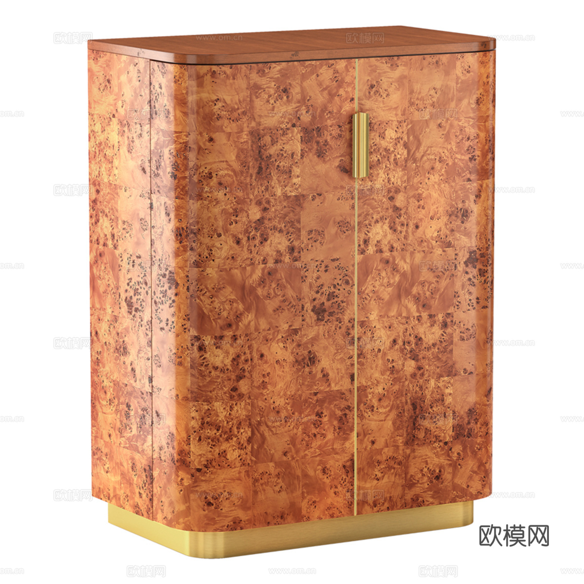 CB2 Amati 树瘤木玄关柜3d模型