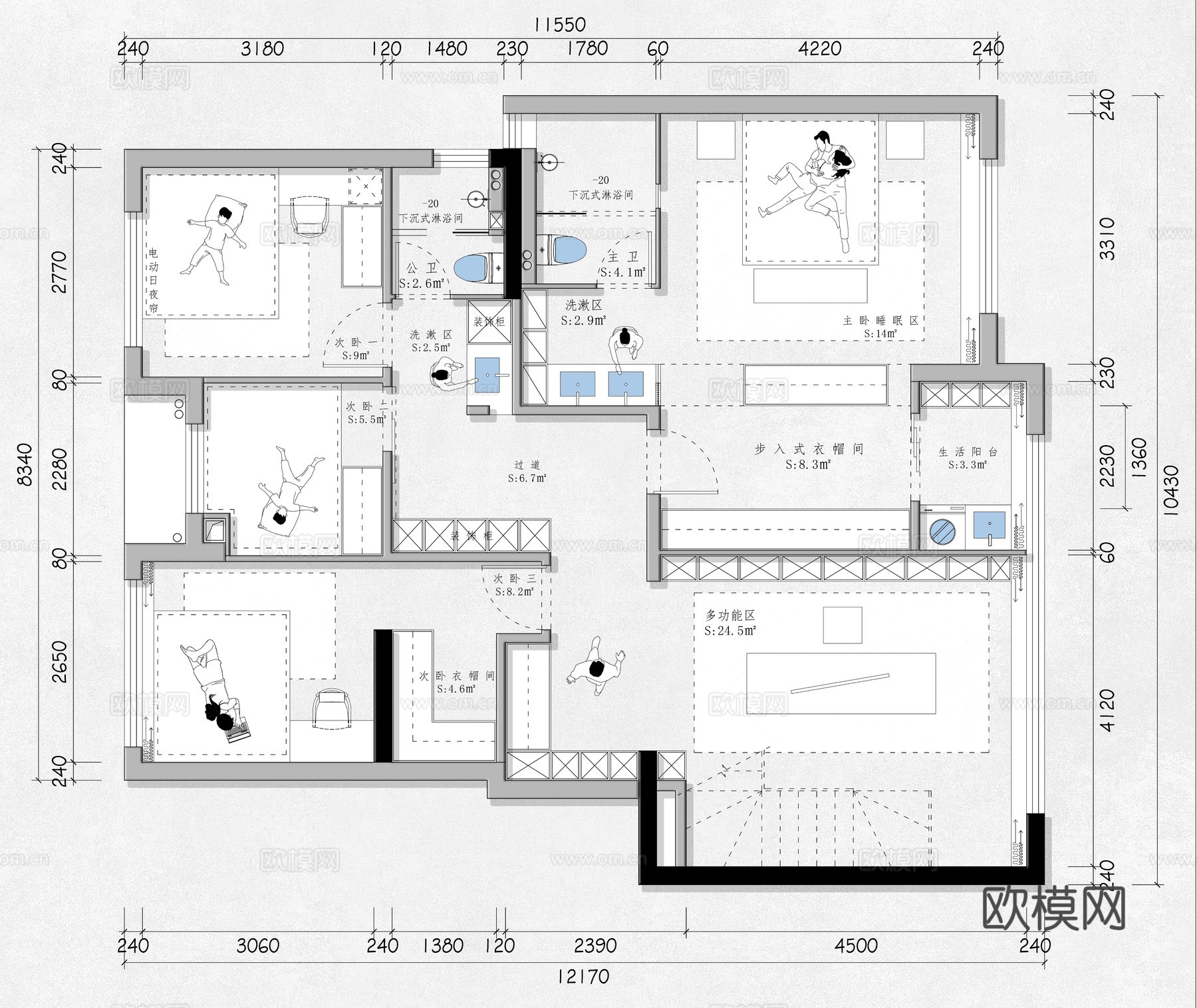 平面方案布置图cad施工图
