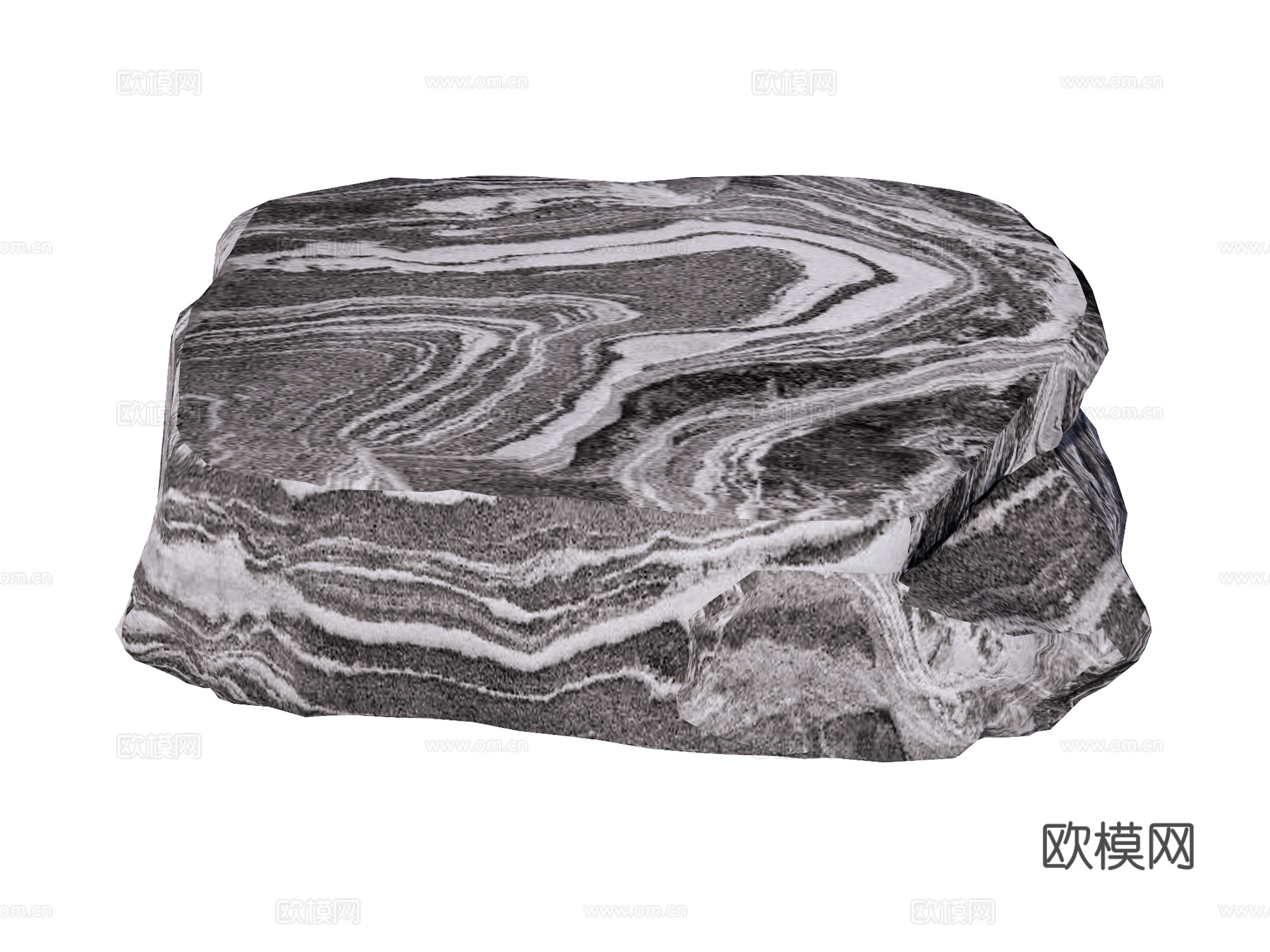 景观石 假山石头 园林景观su模型