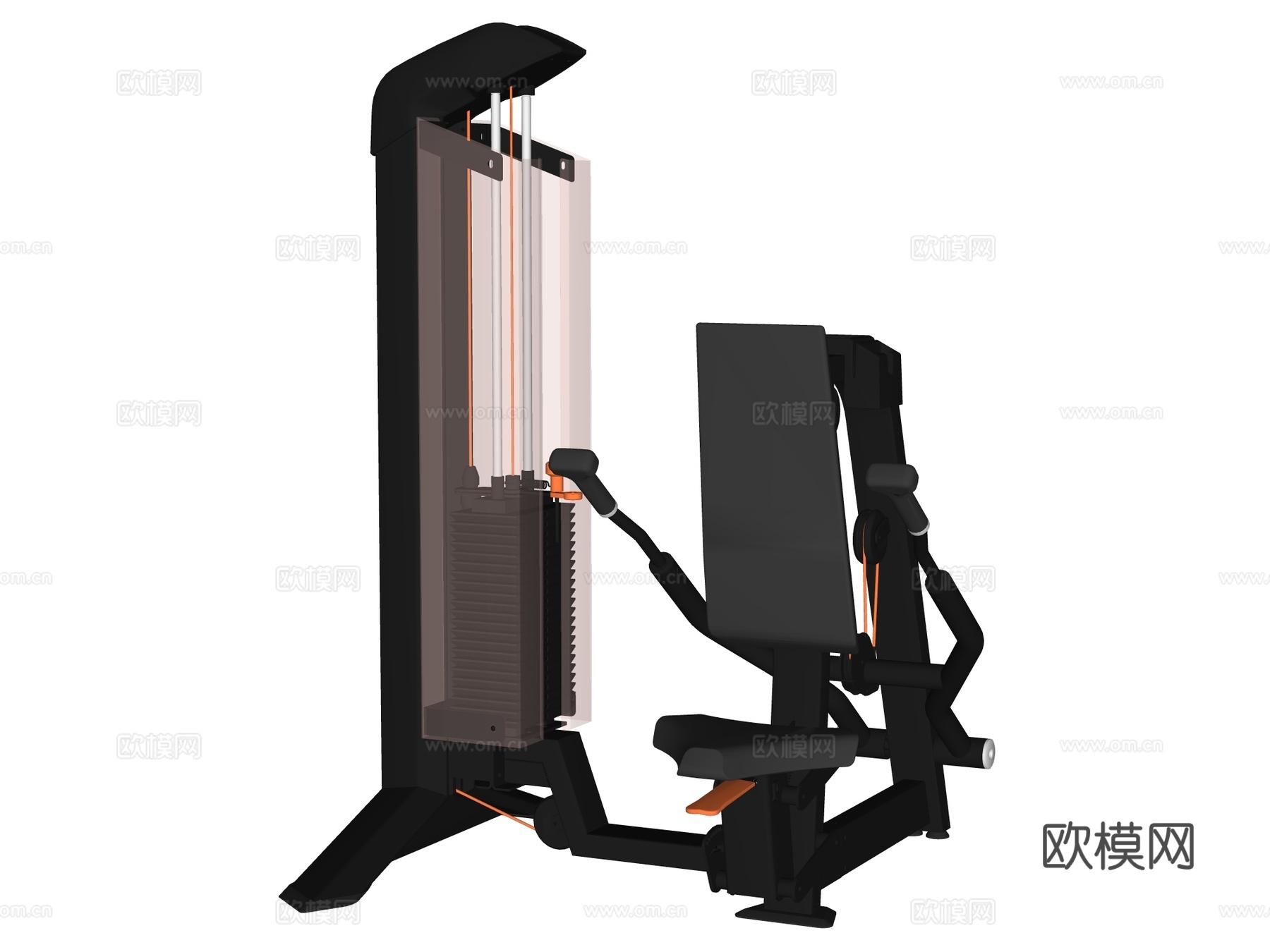 运动器材 健身器材 健身房设备su模型