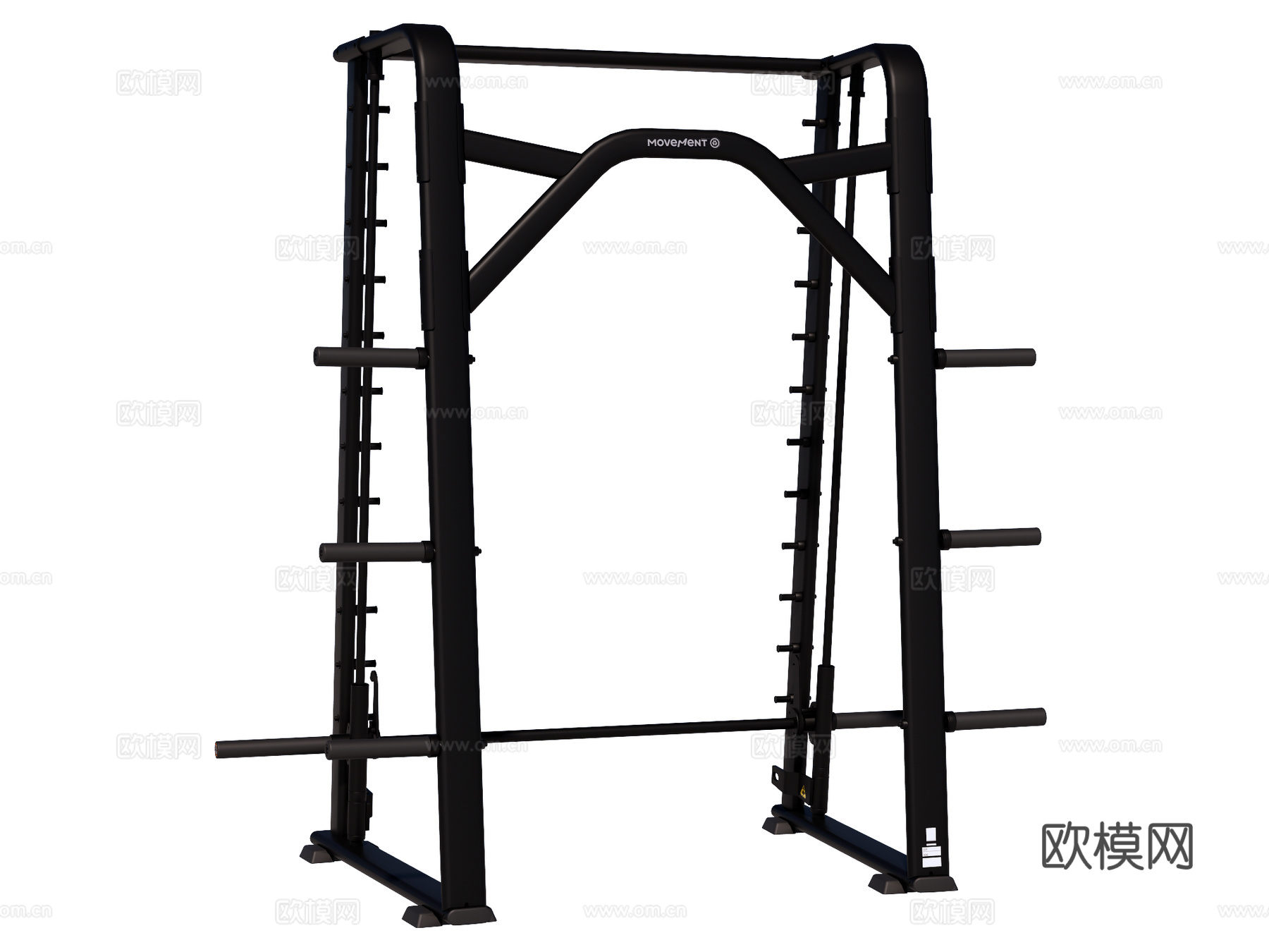 运动器材 健身器材 健身房设备 自由深蹲架su模型