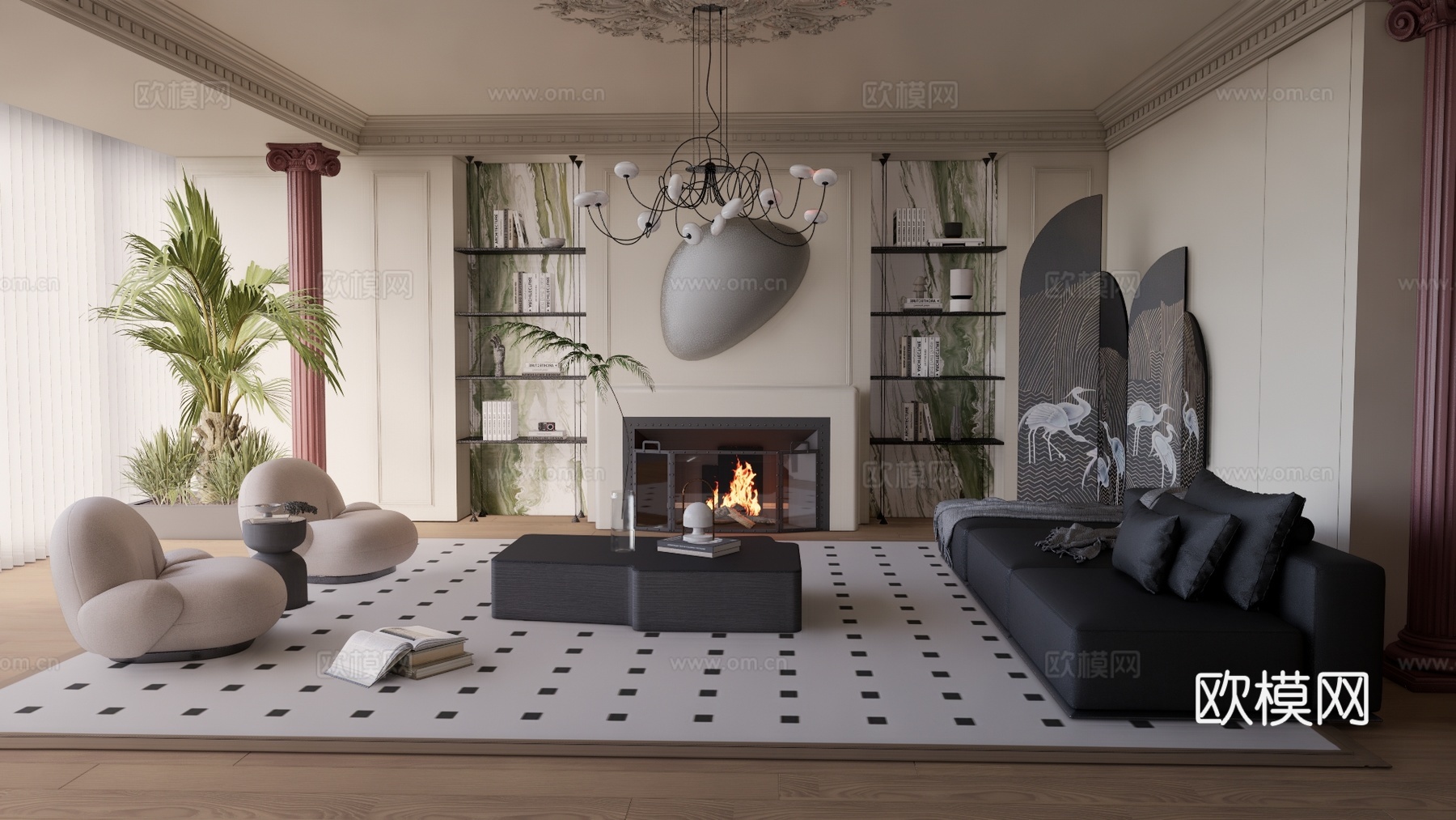 厨房 家装 衣帽间 卧室 茶室su模型