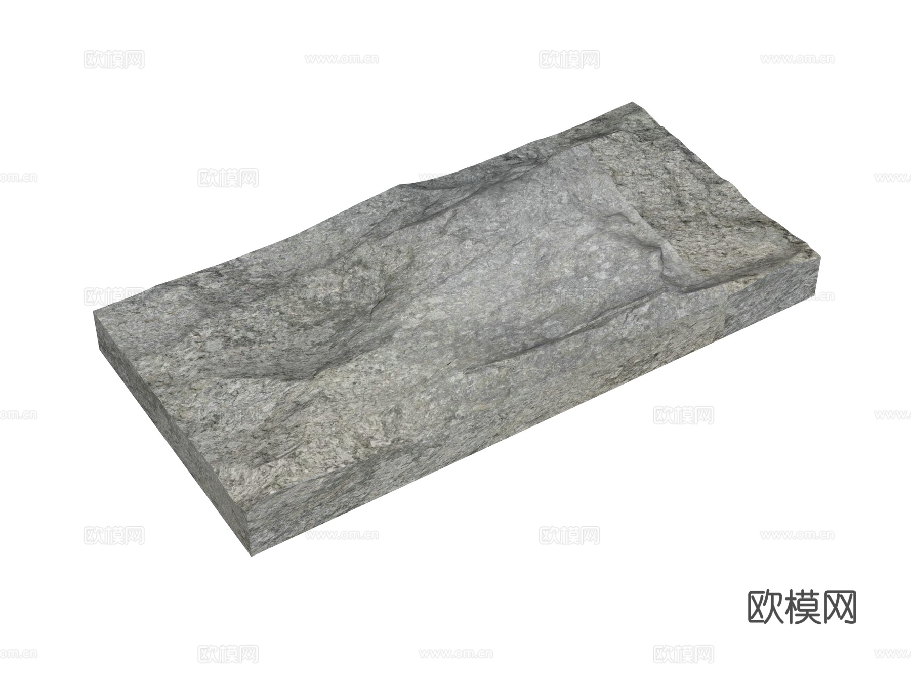 石板 石踏步 汀步 园林景观su模型