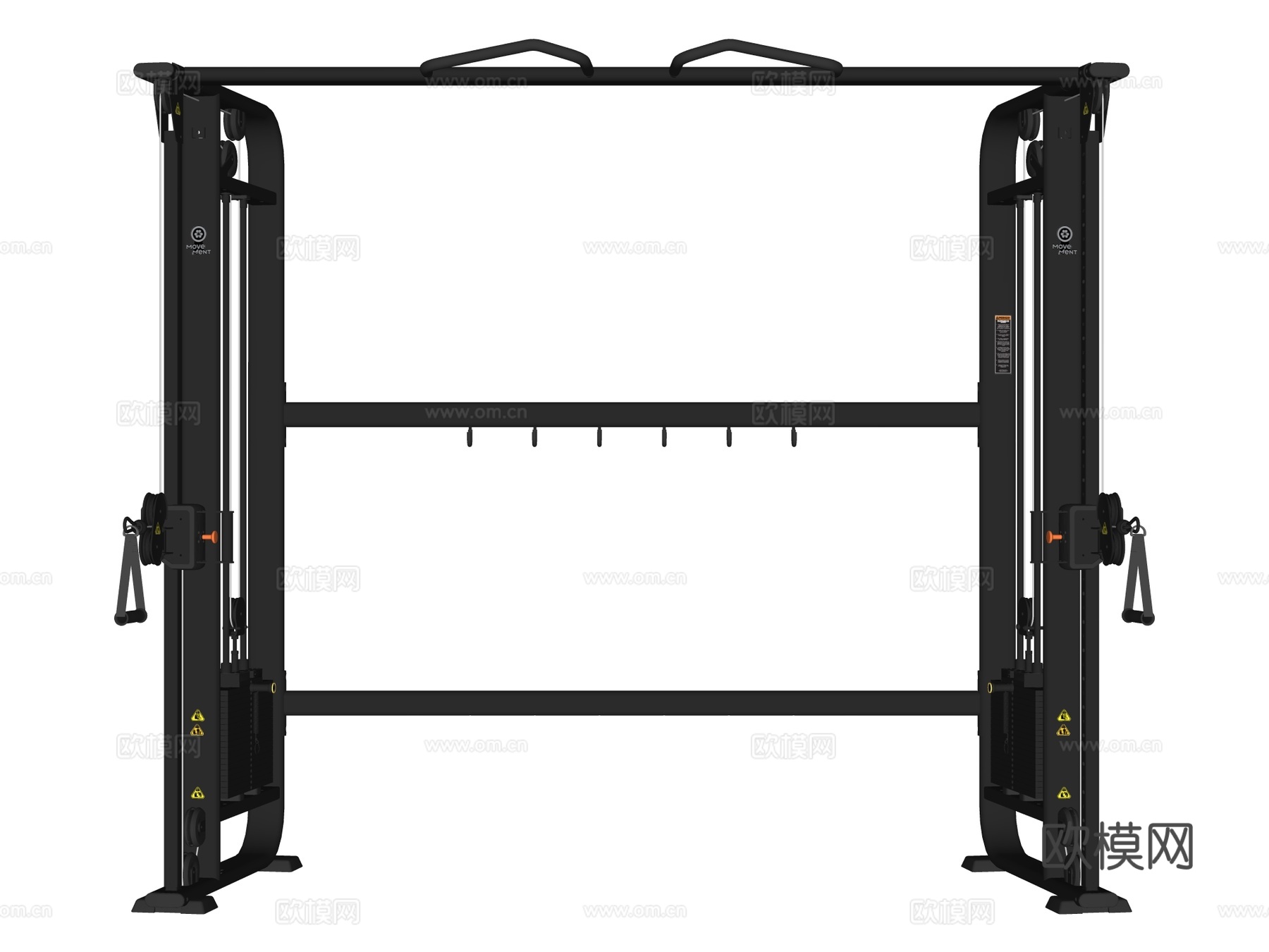 运动器材 健身器材 健身房设备 大龙门架su模型