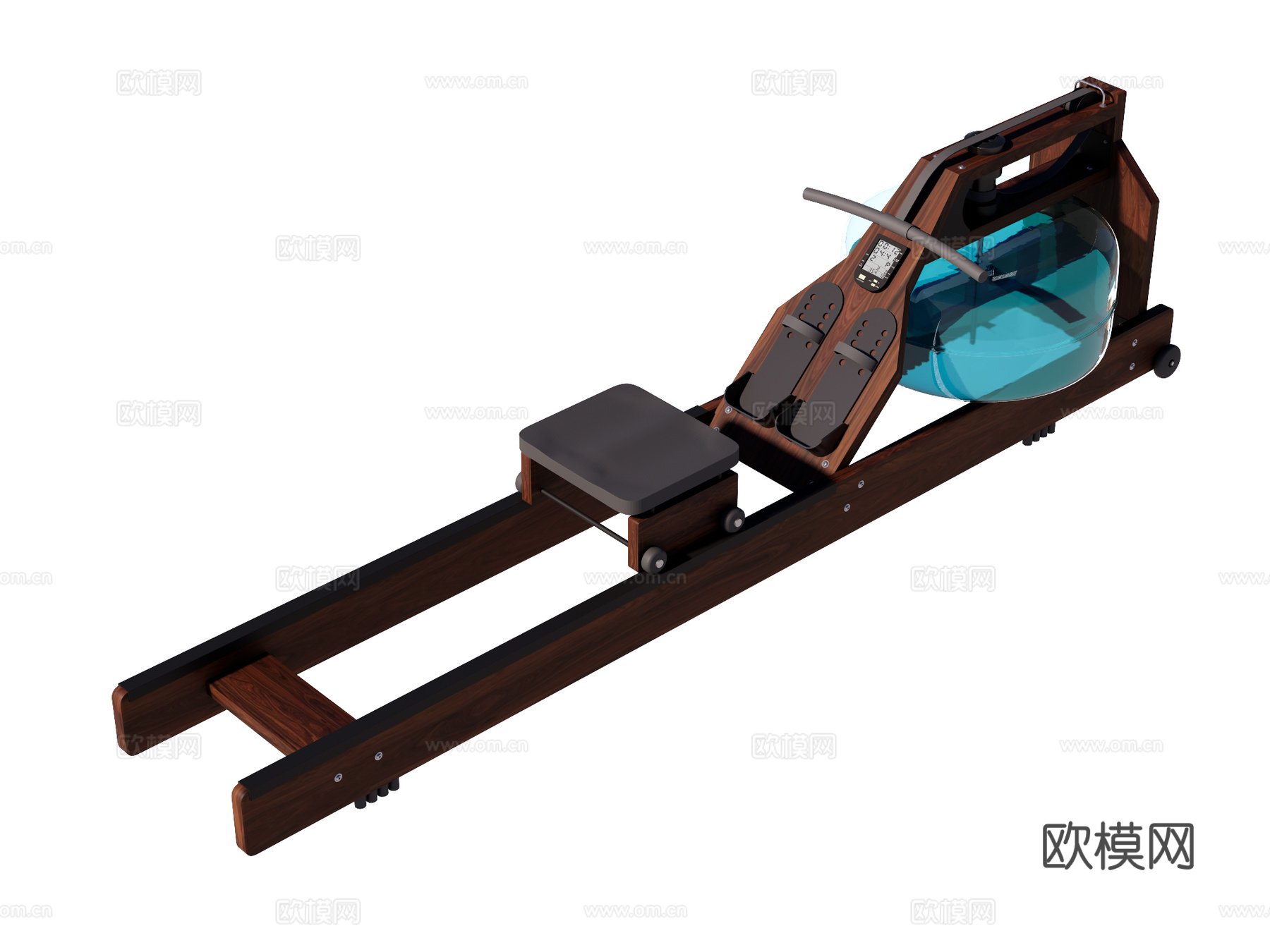 运动器材 健身器材 划船机su模型