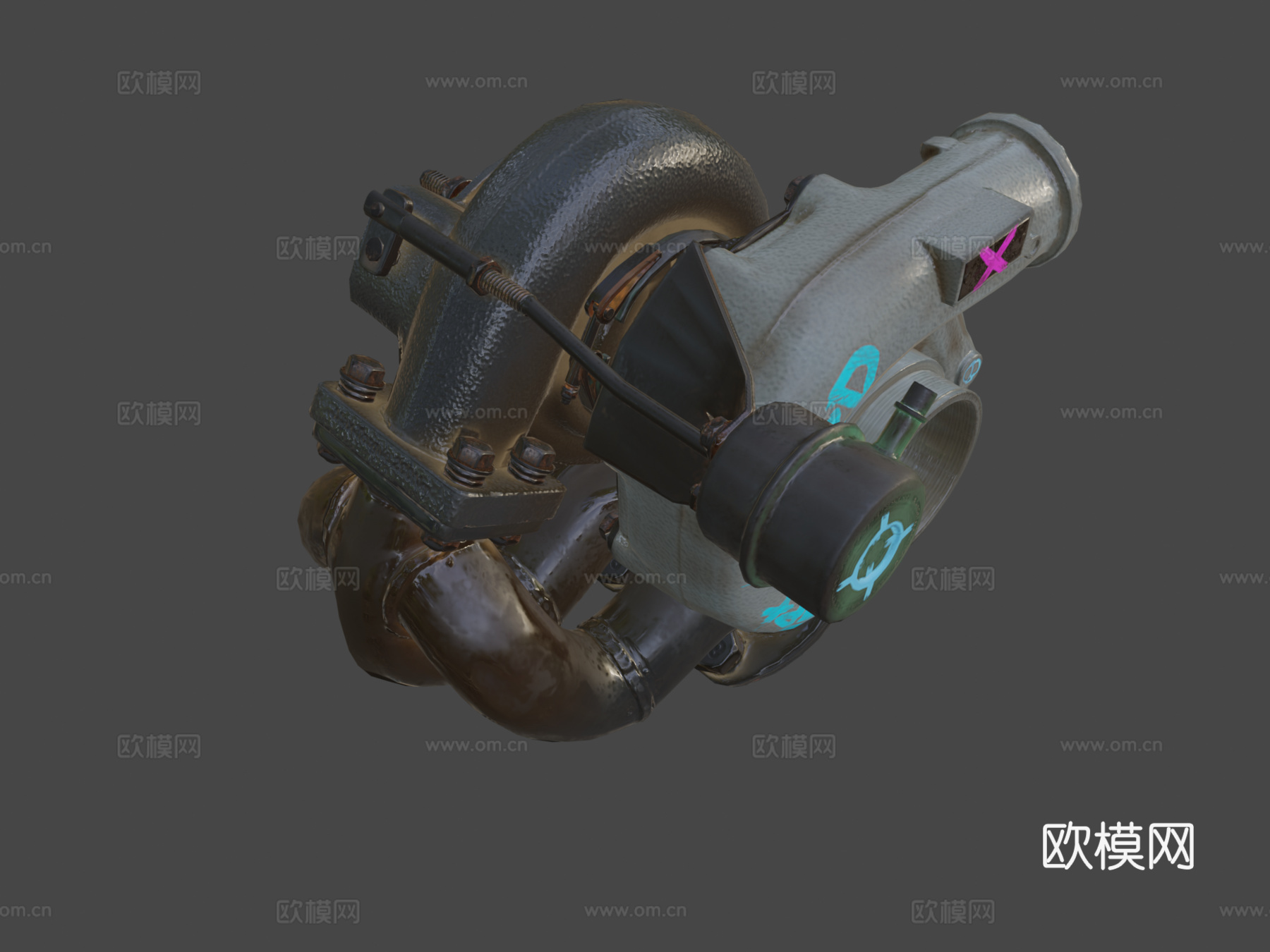 涡轮增压器-游戏道具su模型