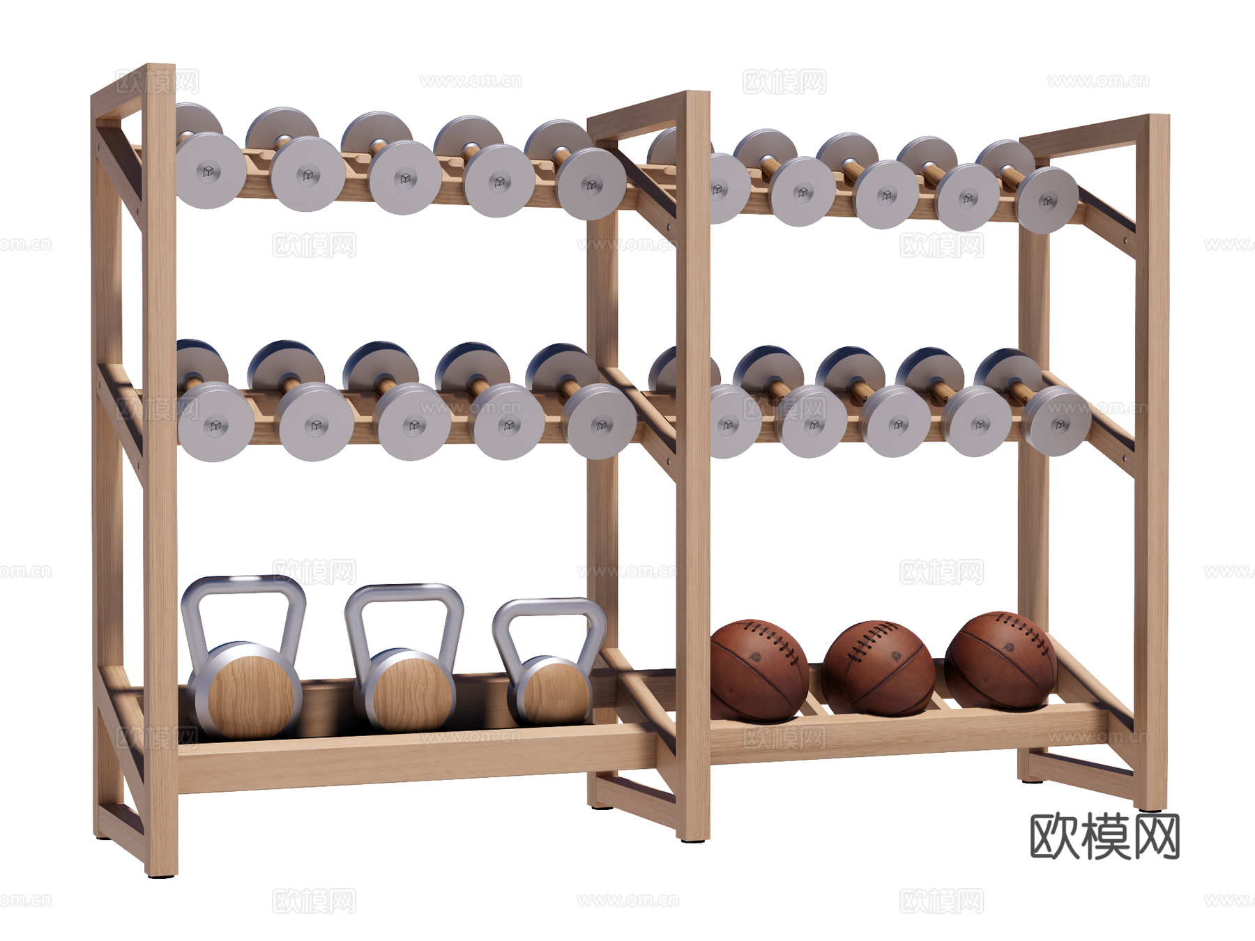 运动器材 健身器材 健身房设备su模型