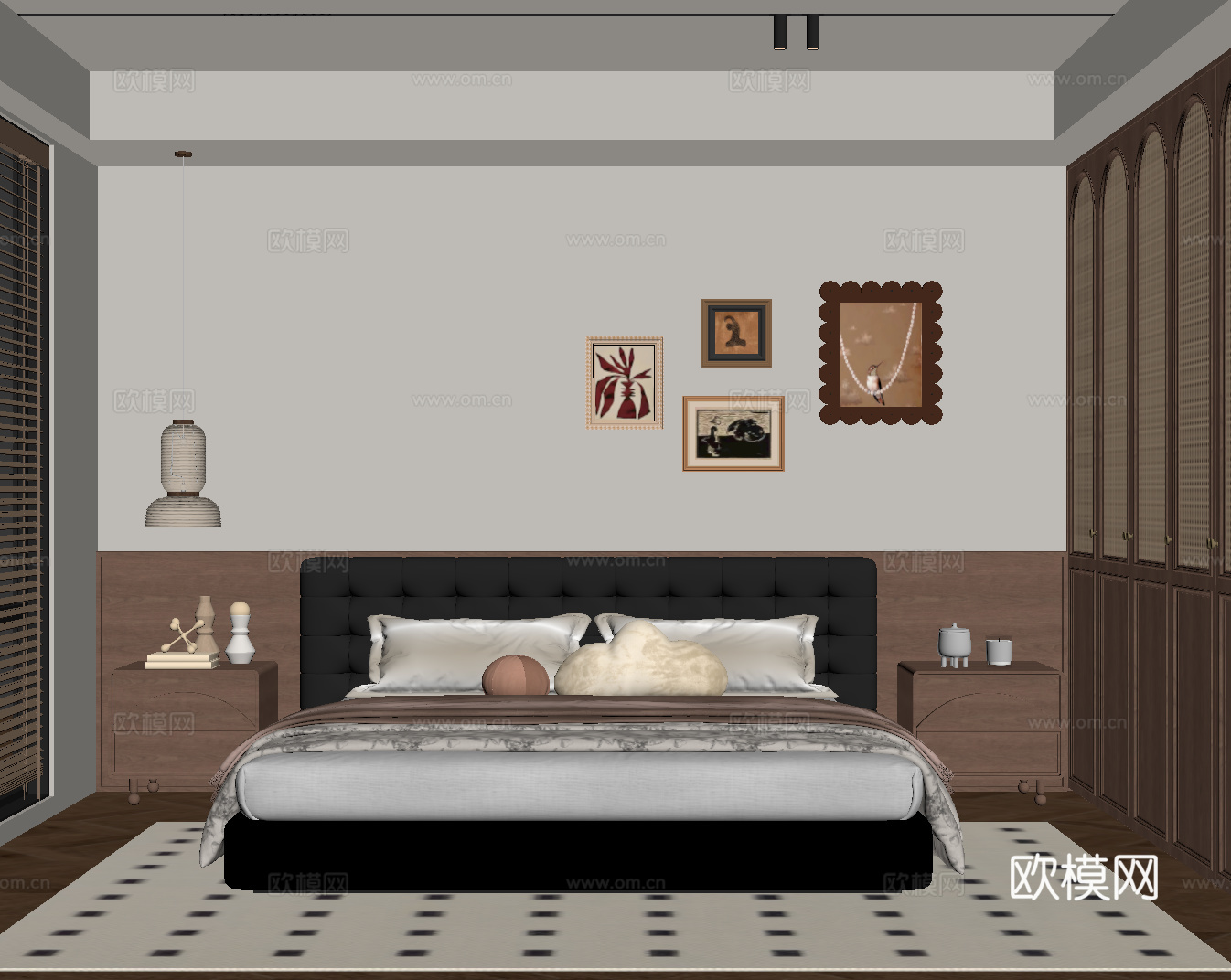 中古卧室su模型