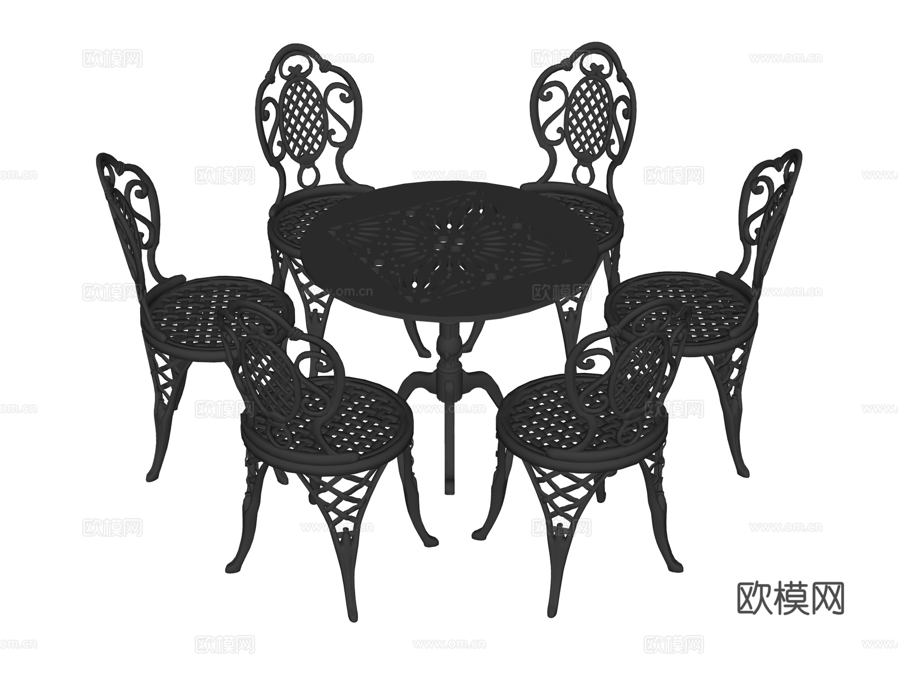户外桌椅 休闲桌椅su模型