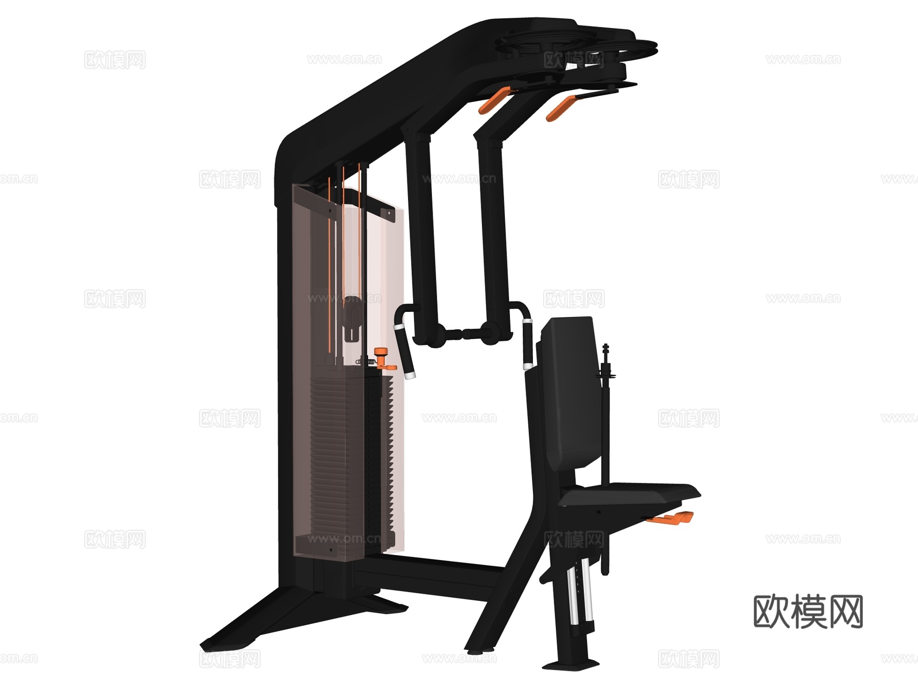 运动器材 健身器材 健身房设备 蝴蝶机su模型