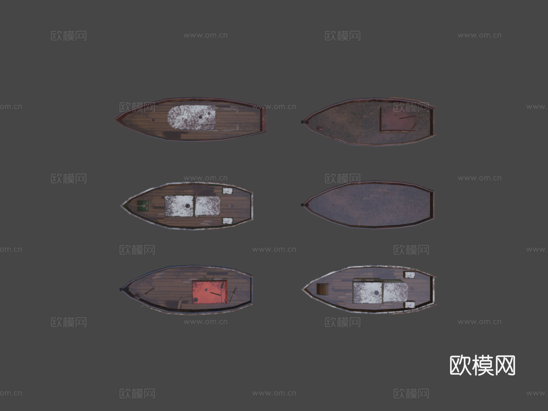 废料场船只su模型