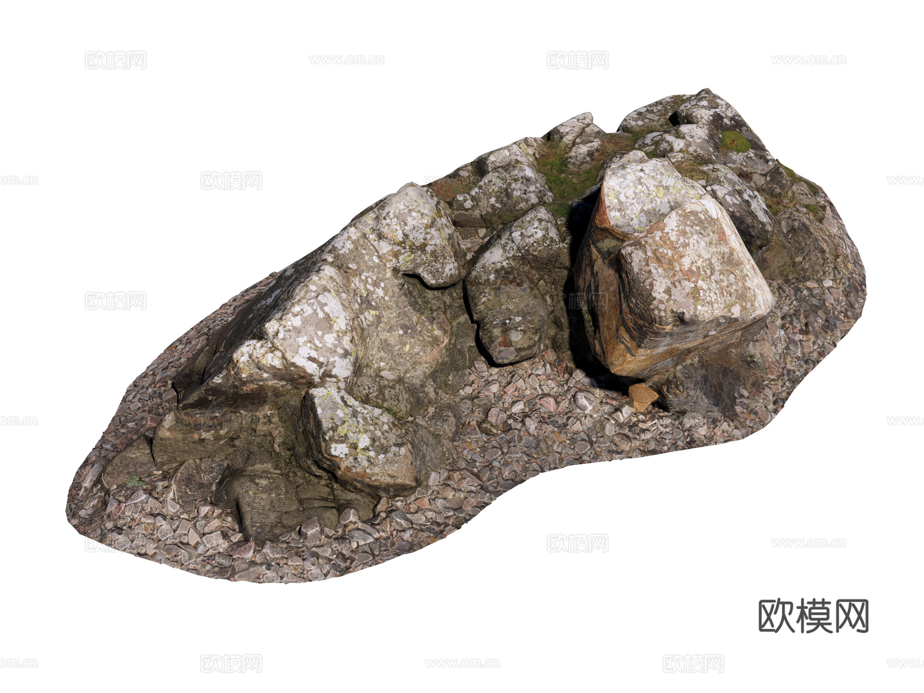 景观石 假山石头 园林景观su模型