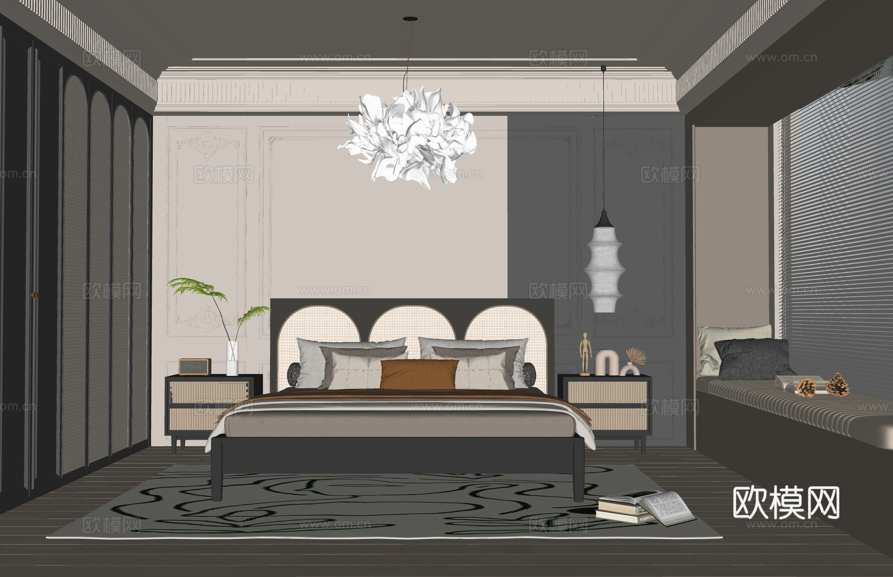 客餐厅 家装 阳台 卫生间su模型