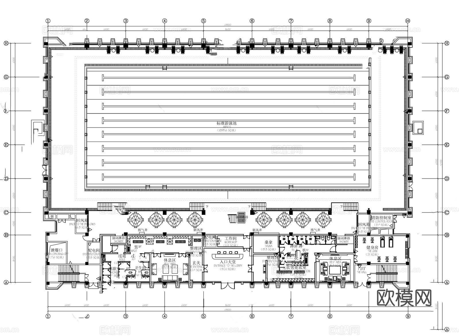 游泳馆 游泳池 游泳健身 室外泳池 游泳池节点详图 室内游泳cad施工图