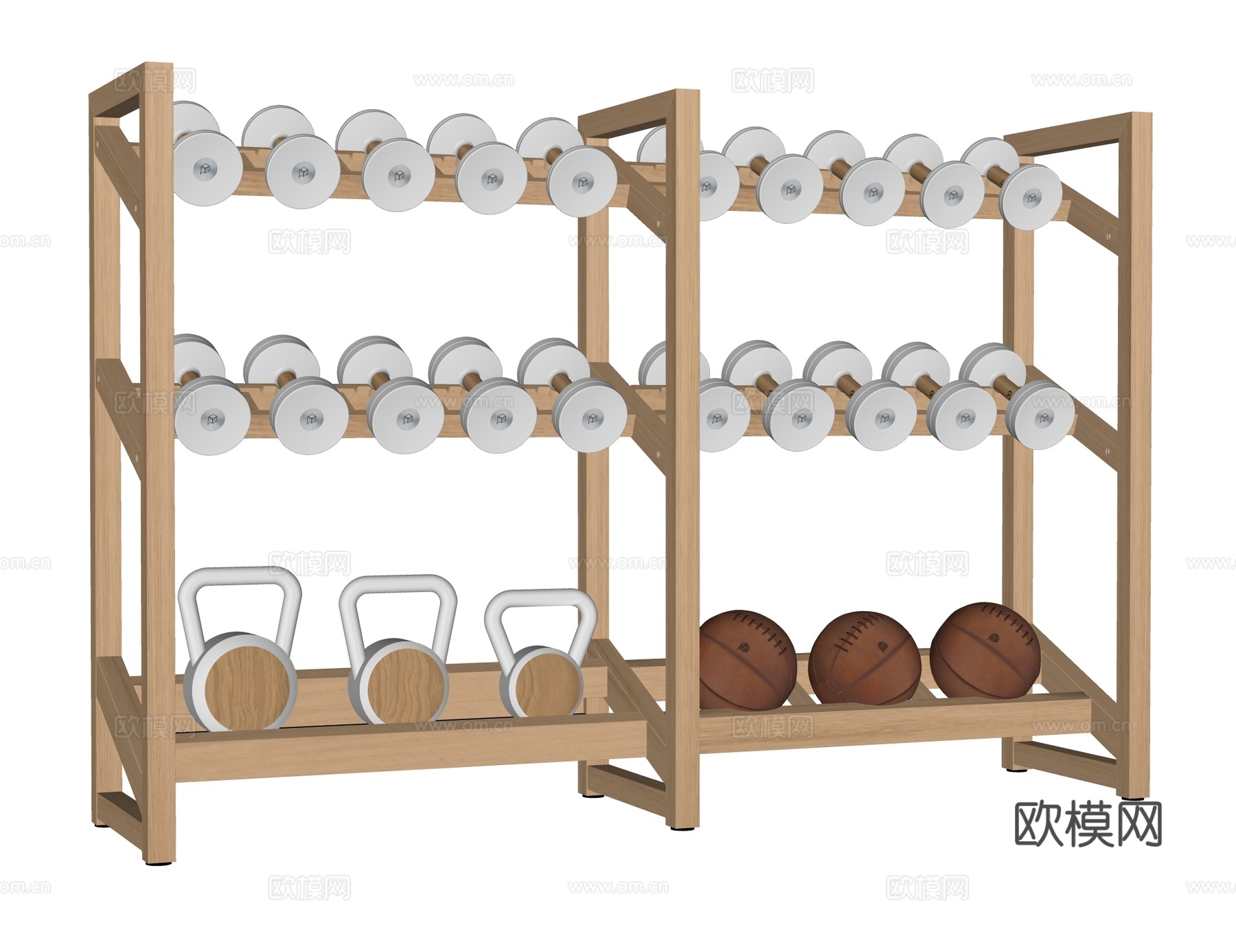 运动器材 健身器材 健身房设备su模型
