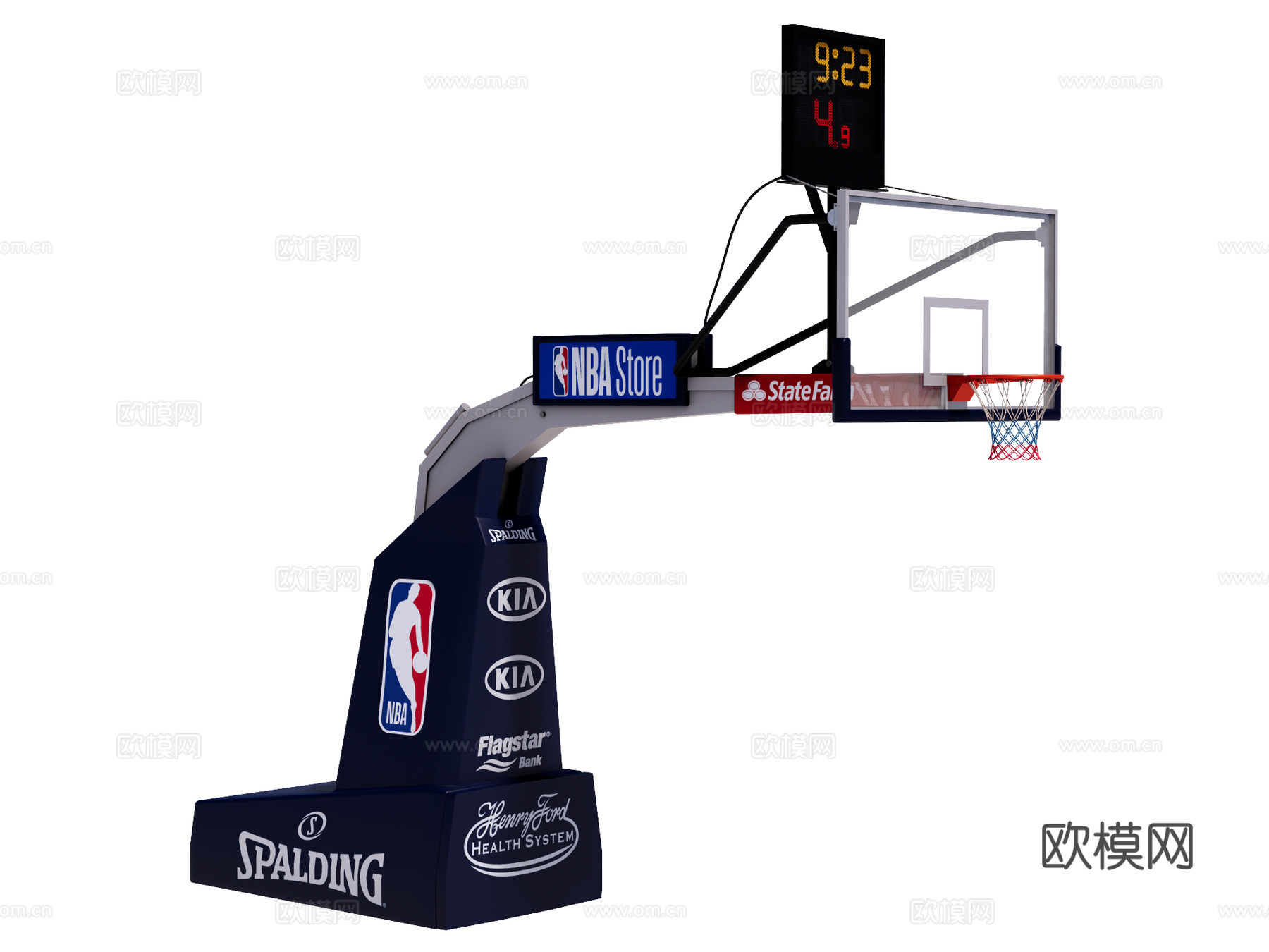 运动器材 健身器材 篮球架su模型
