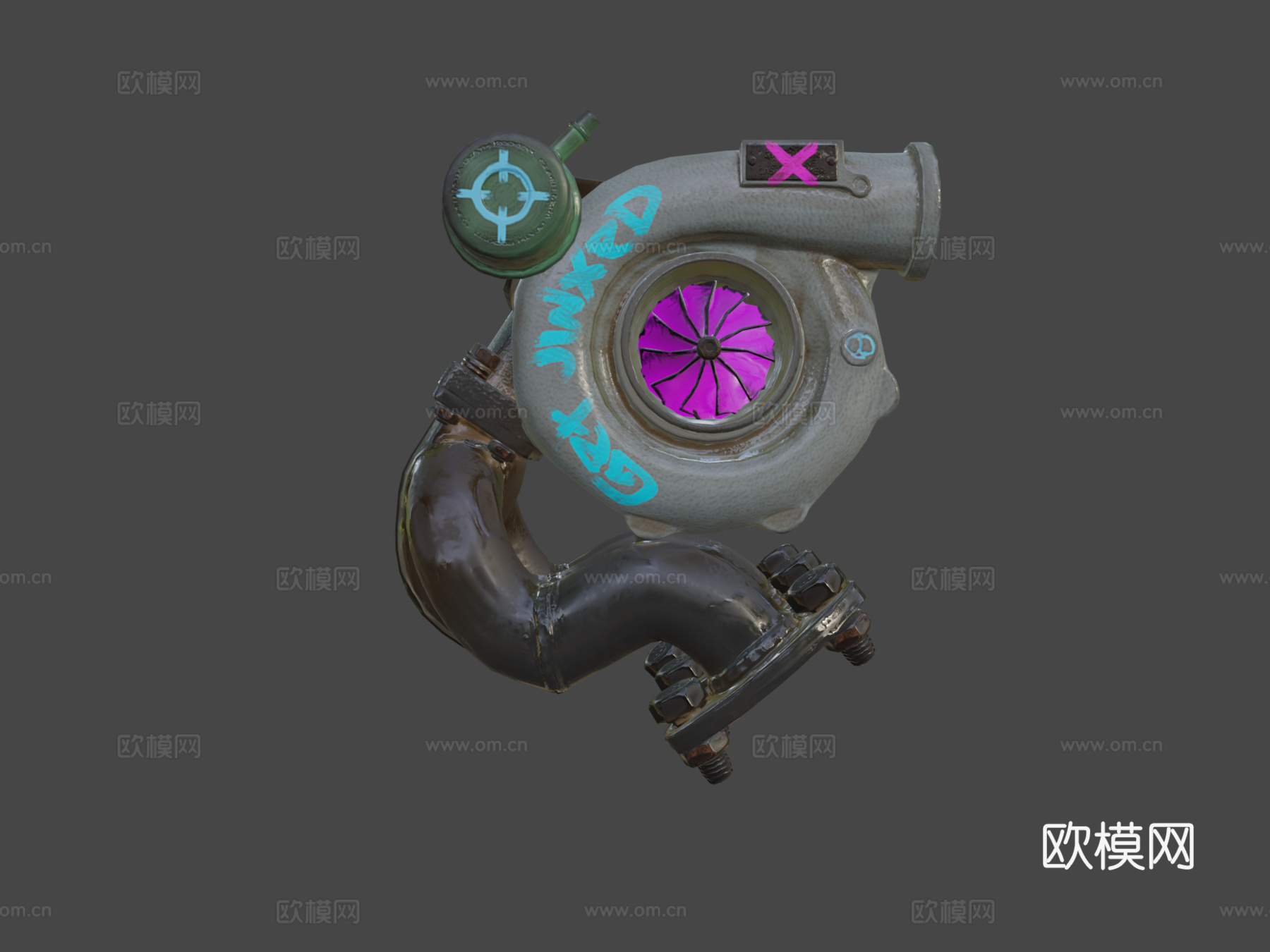 涡轮增压器-游戏道具su模型