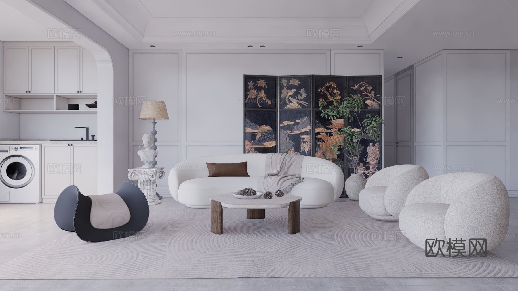 厨房 餐厅 衣帽间 茶室 阳台 家装 卧室su模型