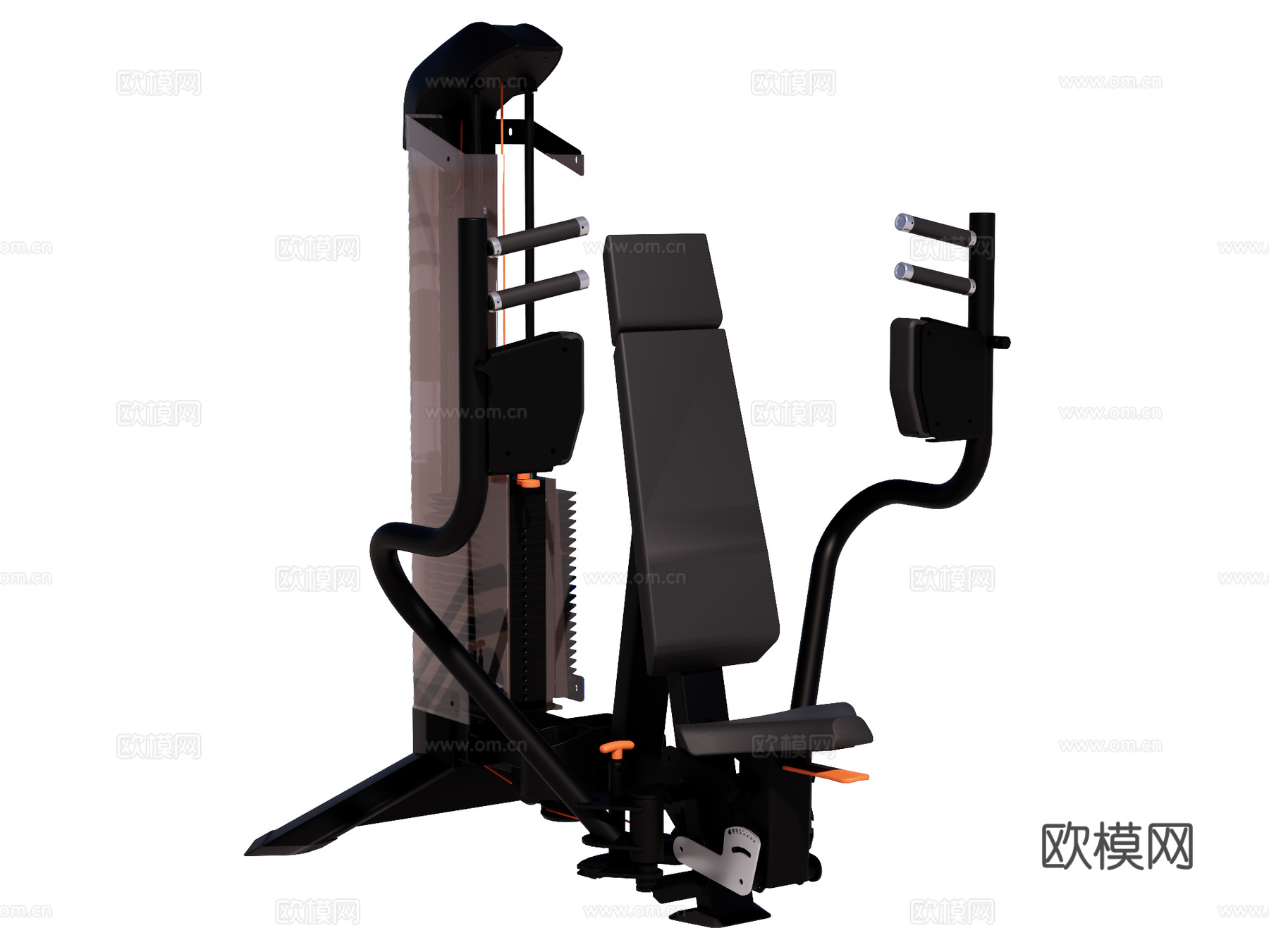 运动器材 健身器材 健身房设备 蝴蝶机su模型
