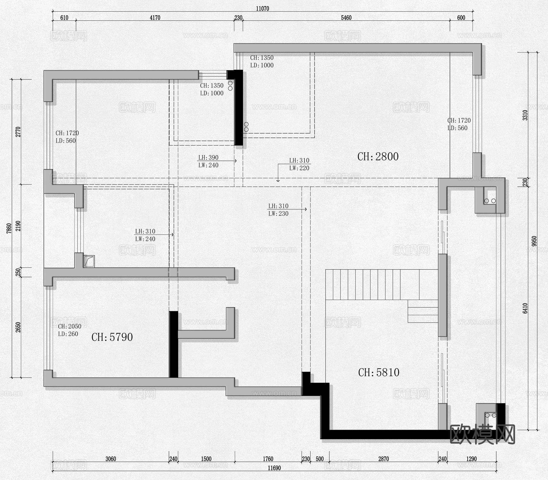 平面方案布置图cad施工图