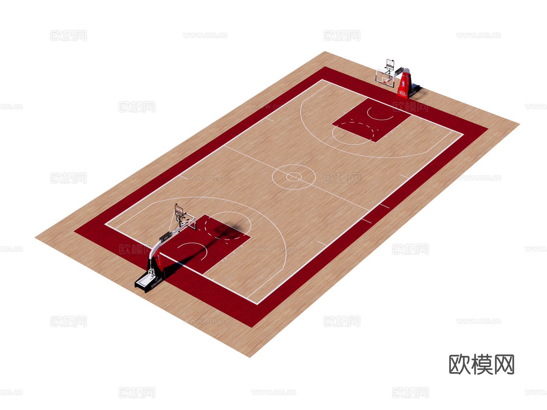 篮球场su模型