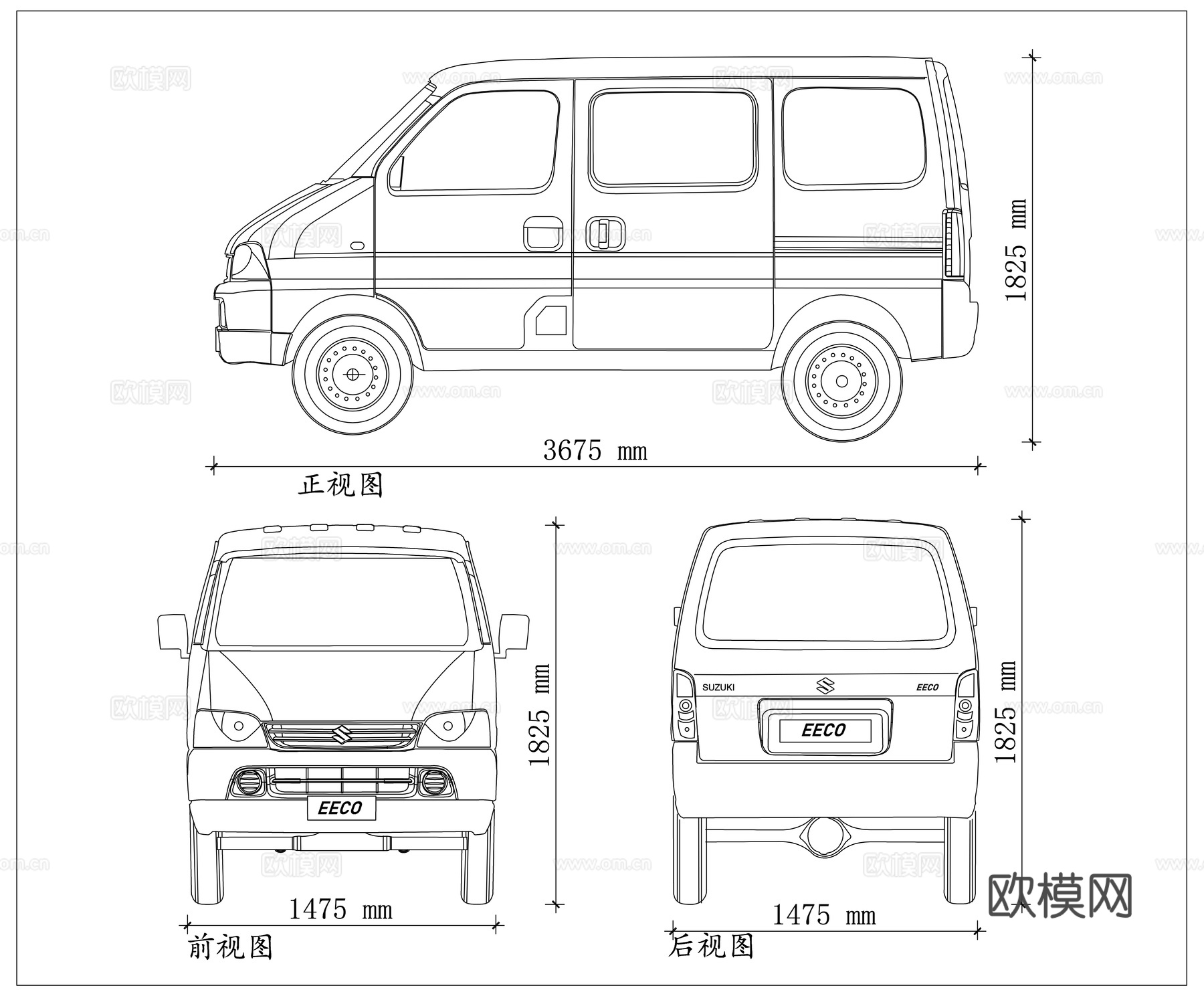 铃木伊科 铃木Every 铃木EveryPlus 铃木Vercad施工图