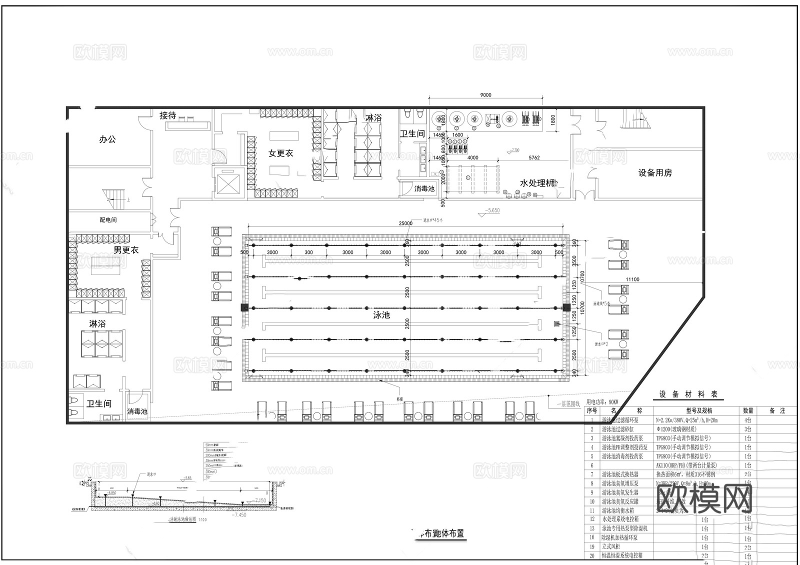 游泳馆 游泳池 游泳健身 室外泳池 游泳池节点详图 室内游泳cad施工图