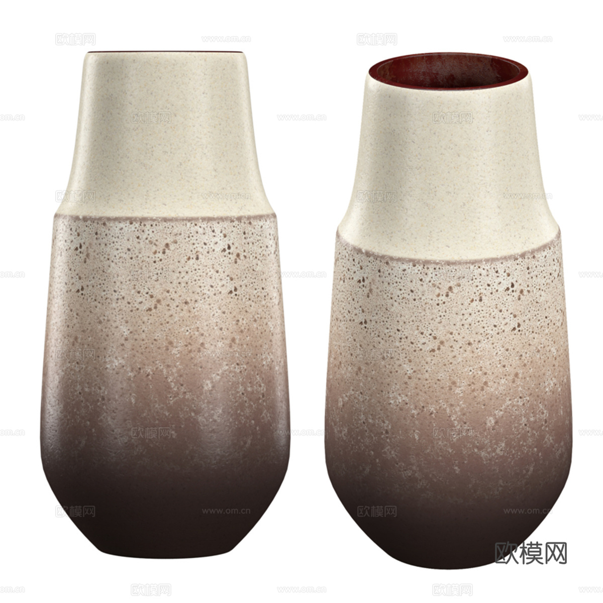 Reactive Glaze 高脚花瓶3d模型