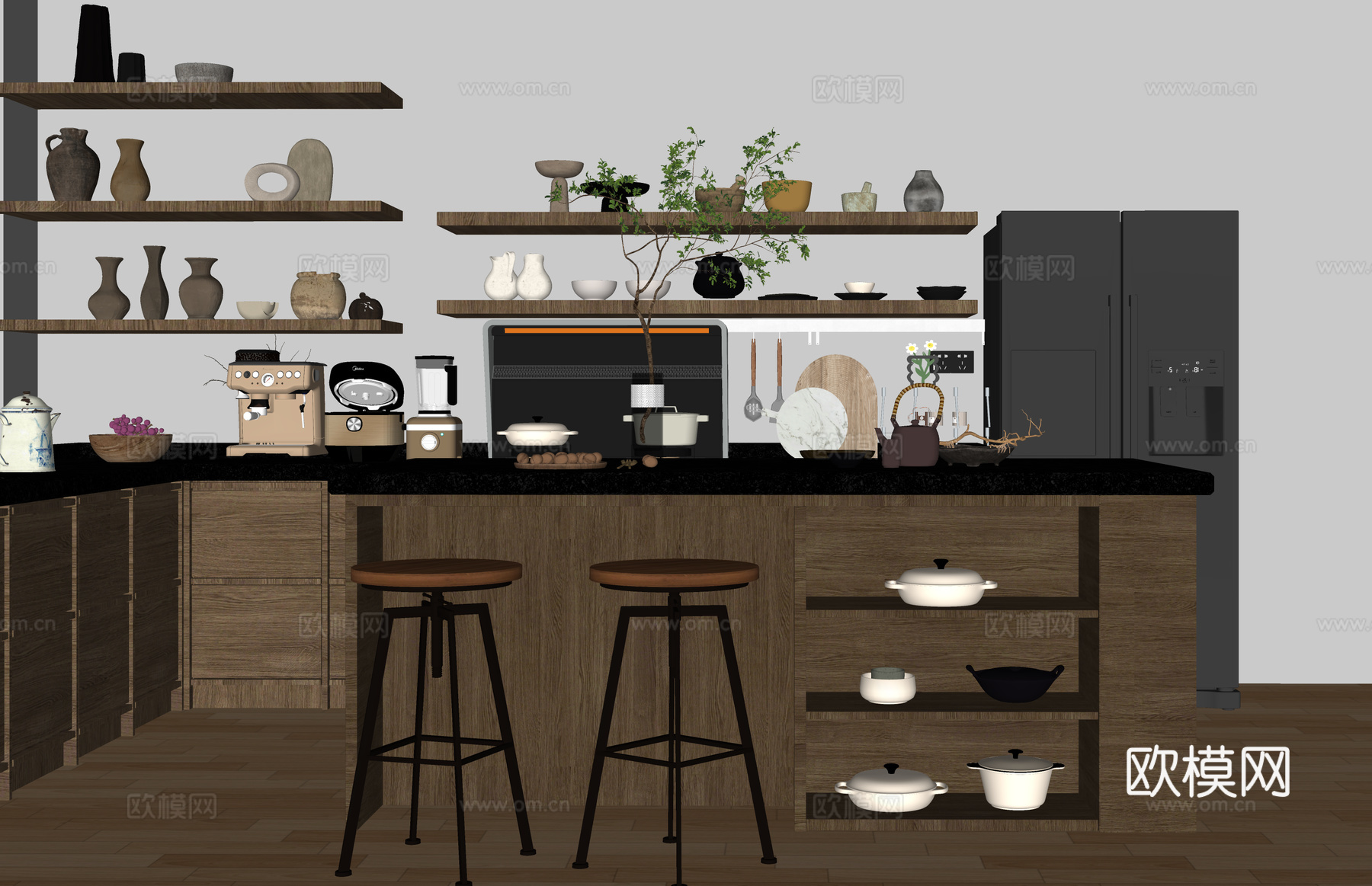 厨房 家装 衣帽间 餐厅su模型