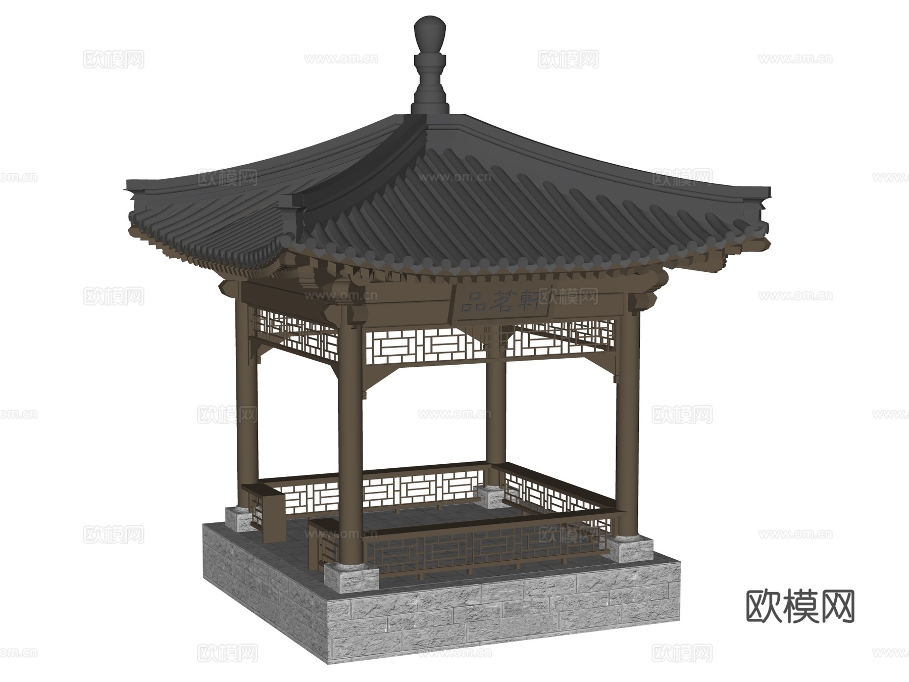 凉亭 景观亭 园林景观构件su模型