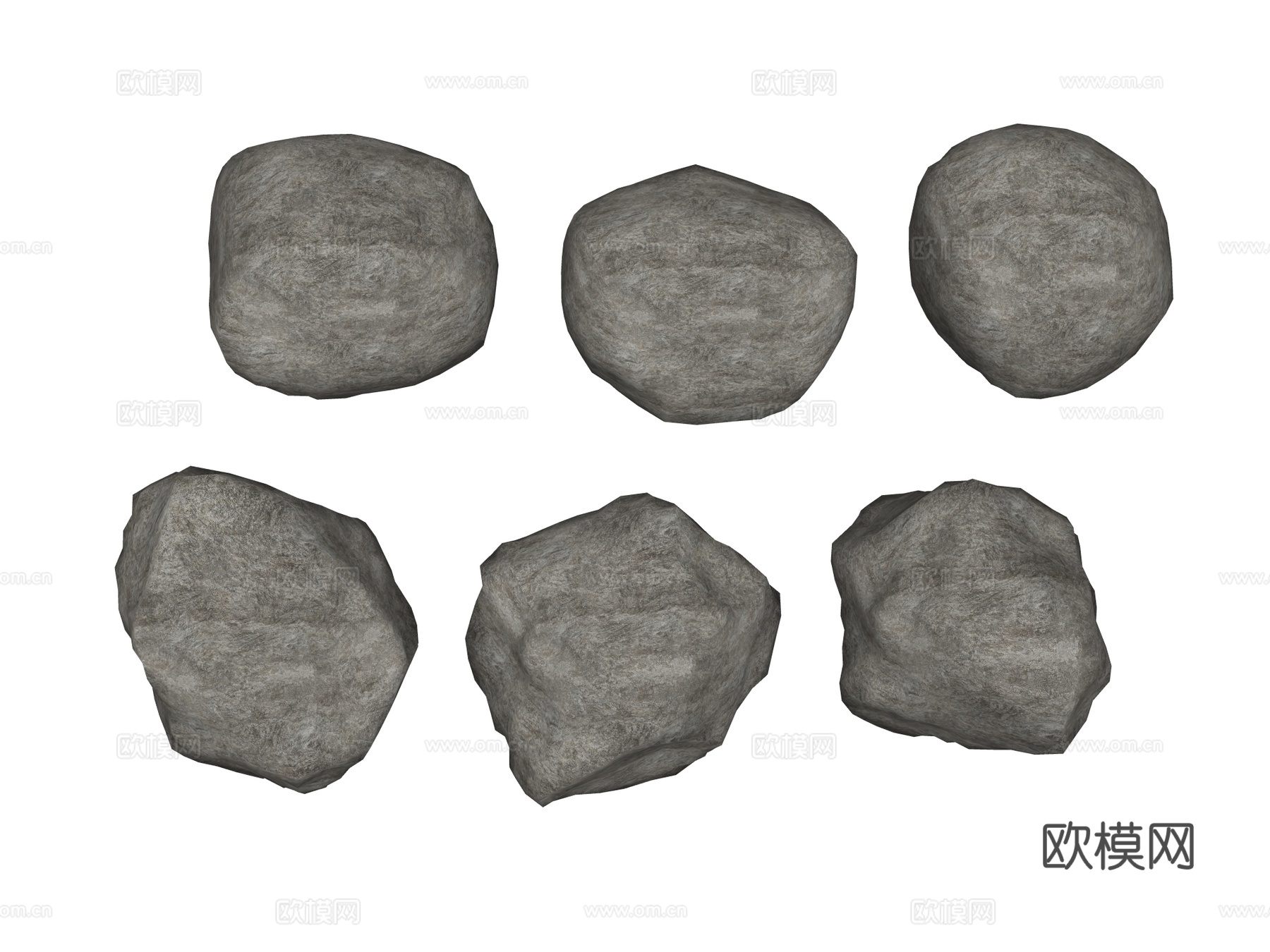 景观石 假山石头 园林景观su模型