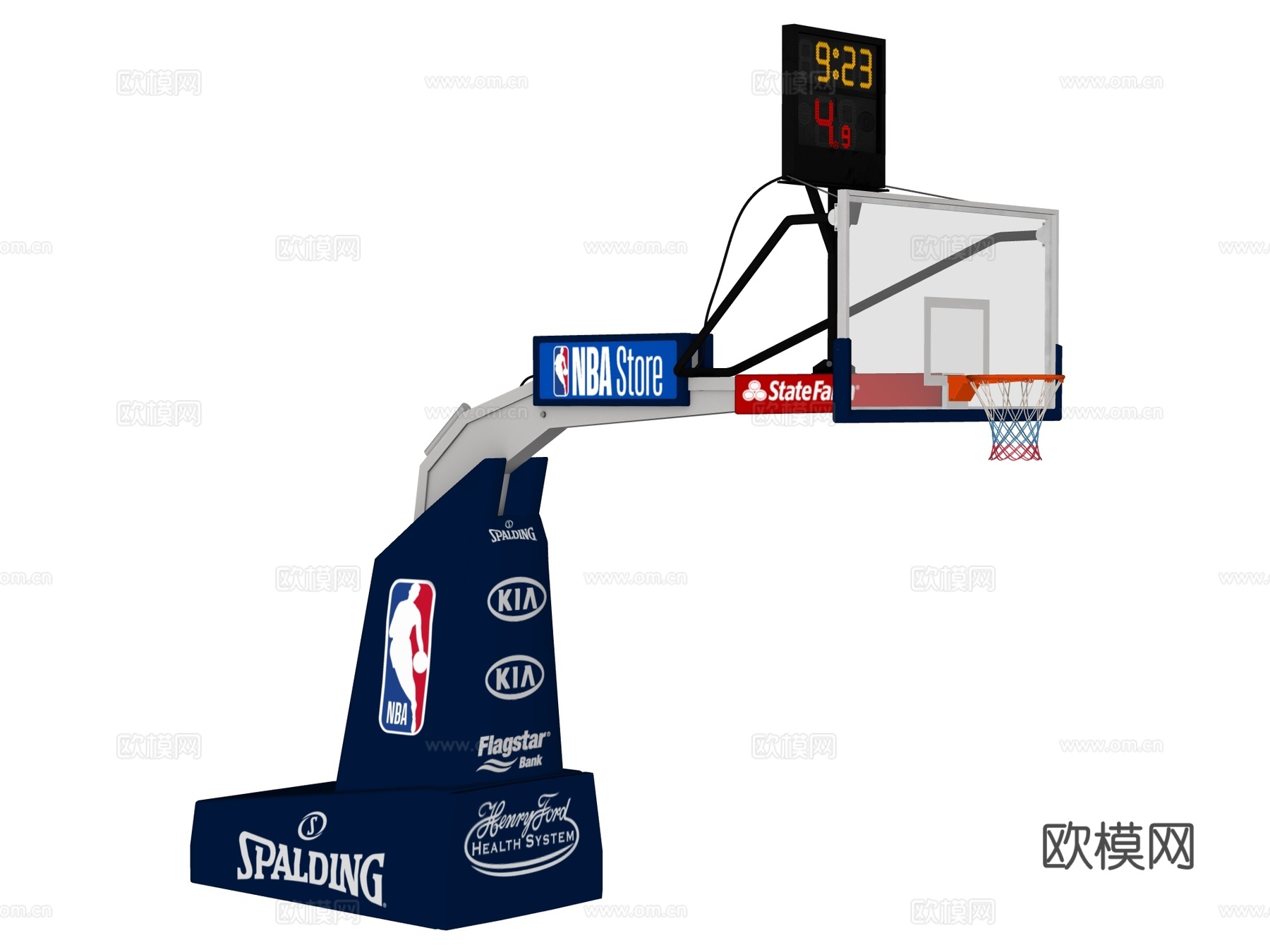 运动器材 健身器材 篮球架su模型