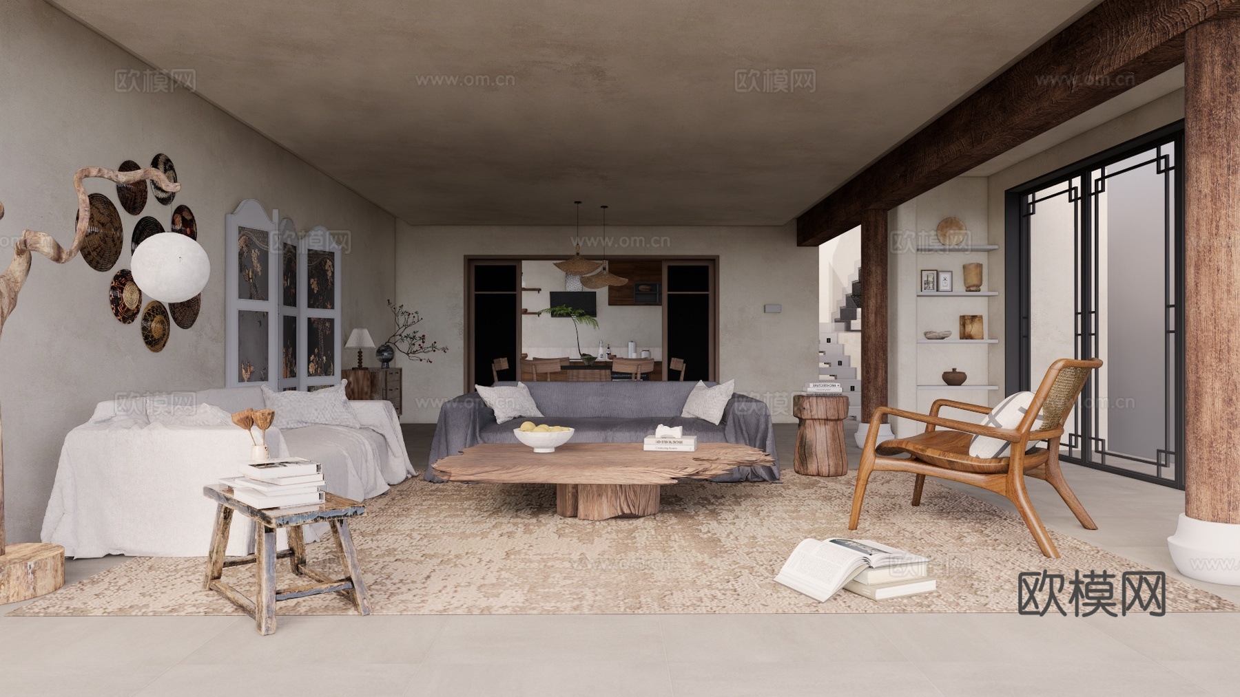 衣帽间 门窗 客厅 卫生间 卧室su模型