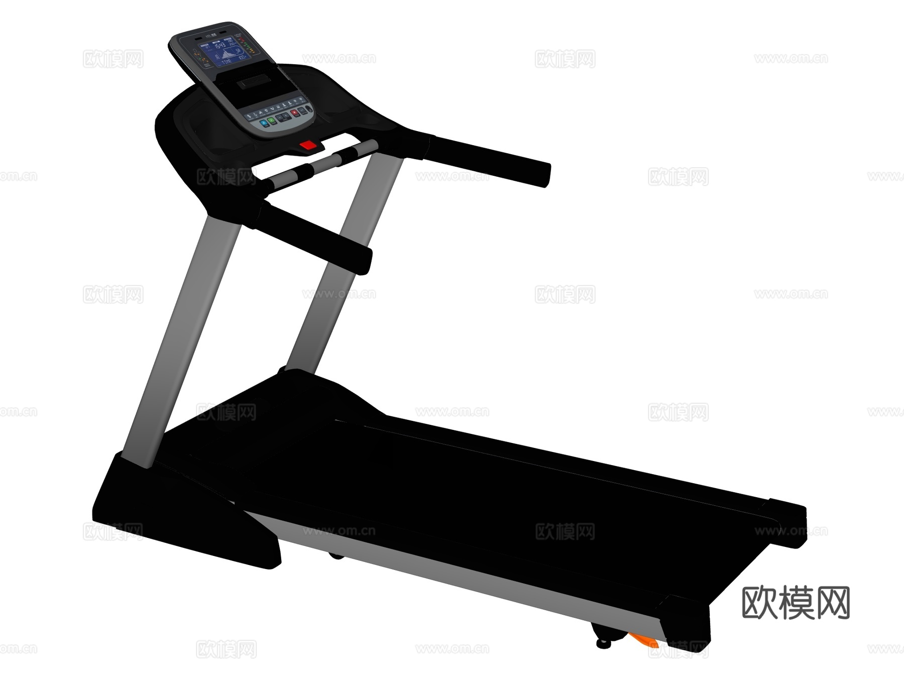运动器材 健身器材 健身房设备 跑步机su模型