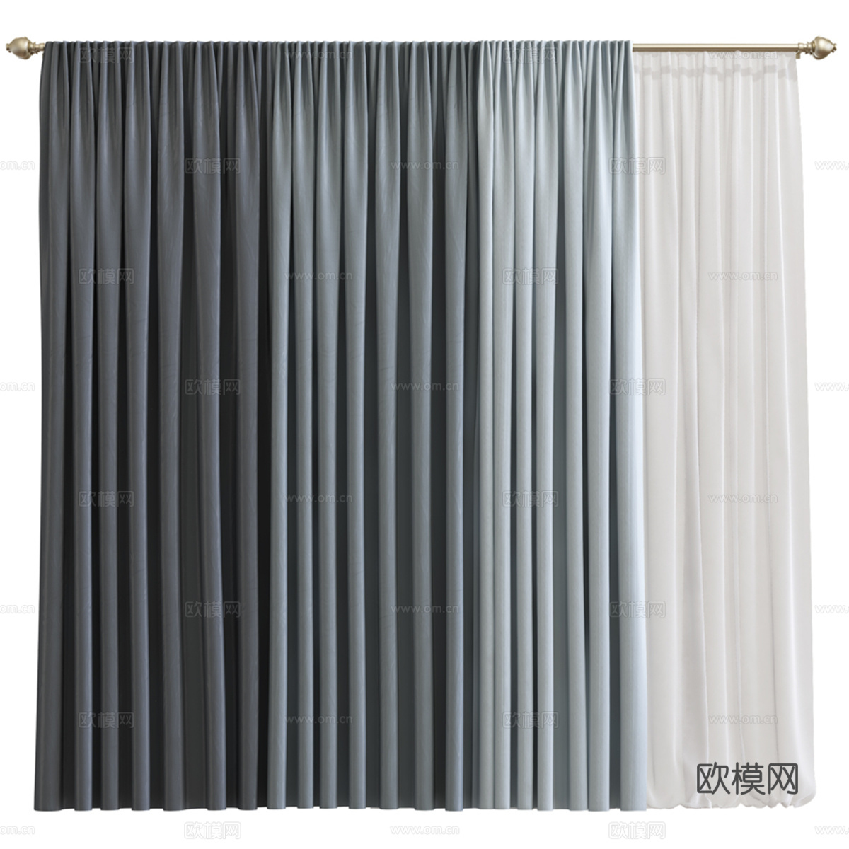 窗帘 7803d模型