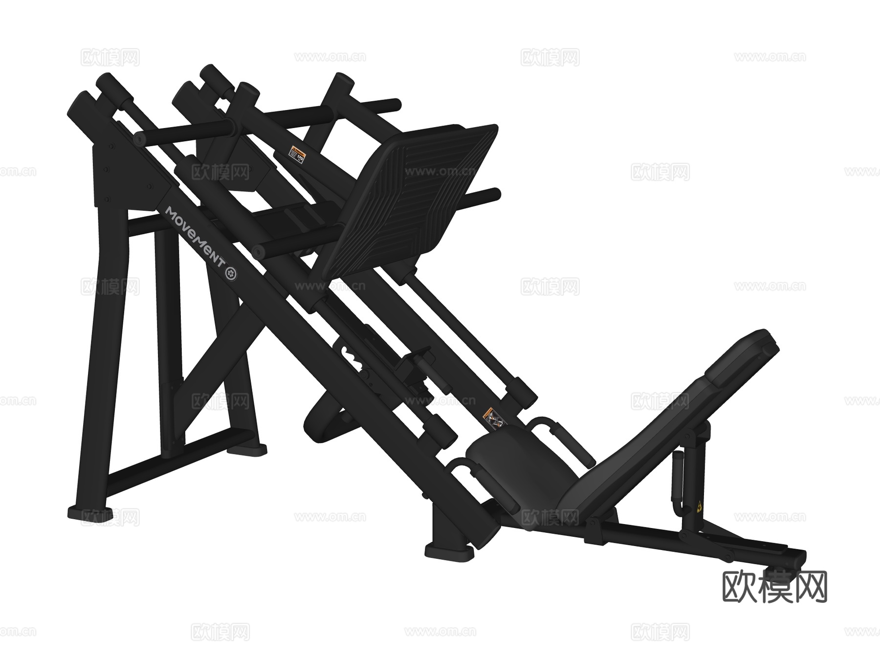 运动器材 健身器材 健身房设备 蹬腿机su模型