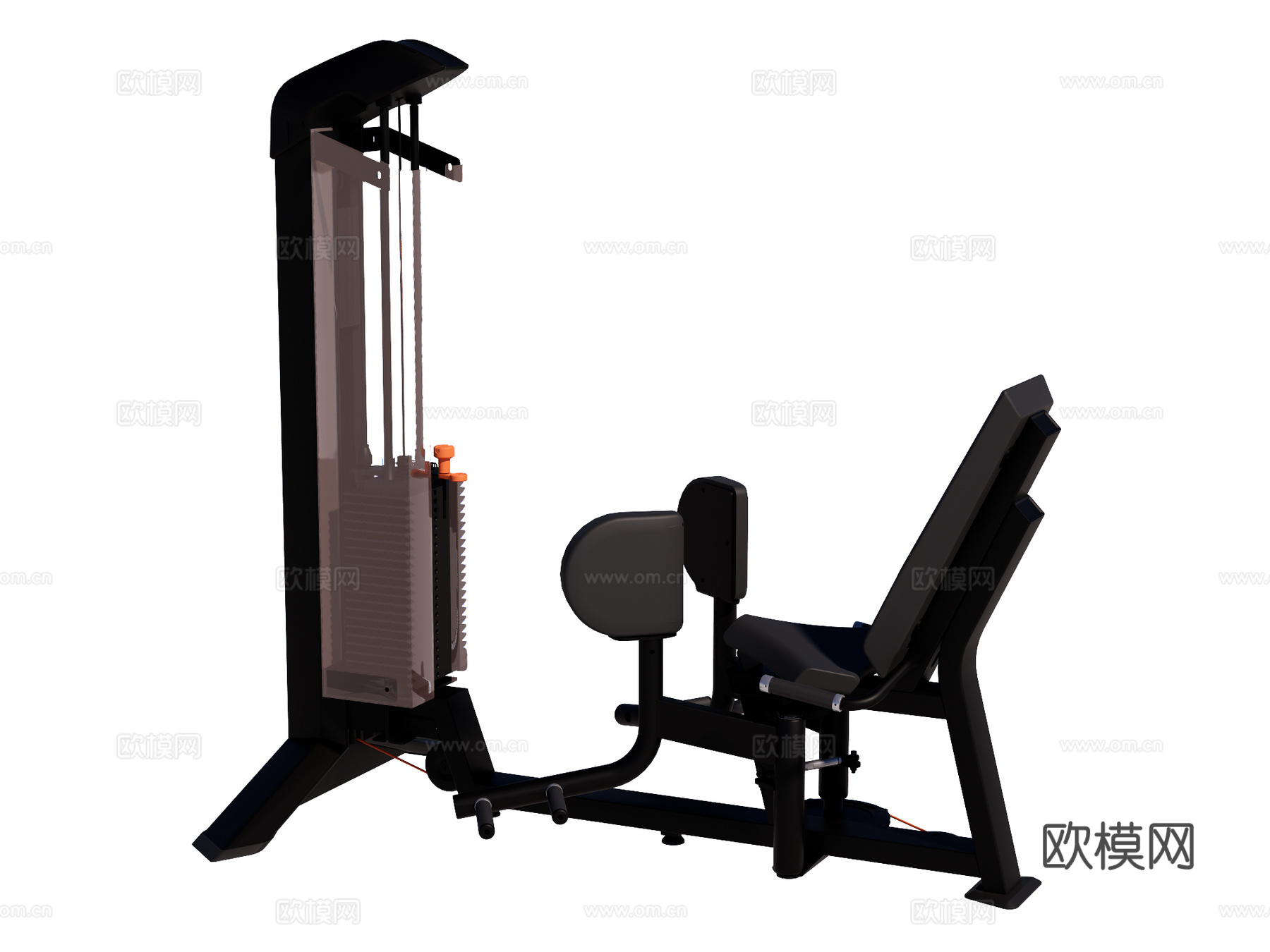 运动器材 健身器材 健身房设备 坐姿髋外展机su模型
