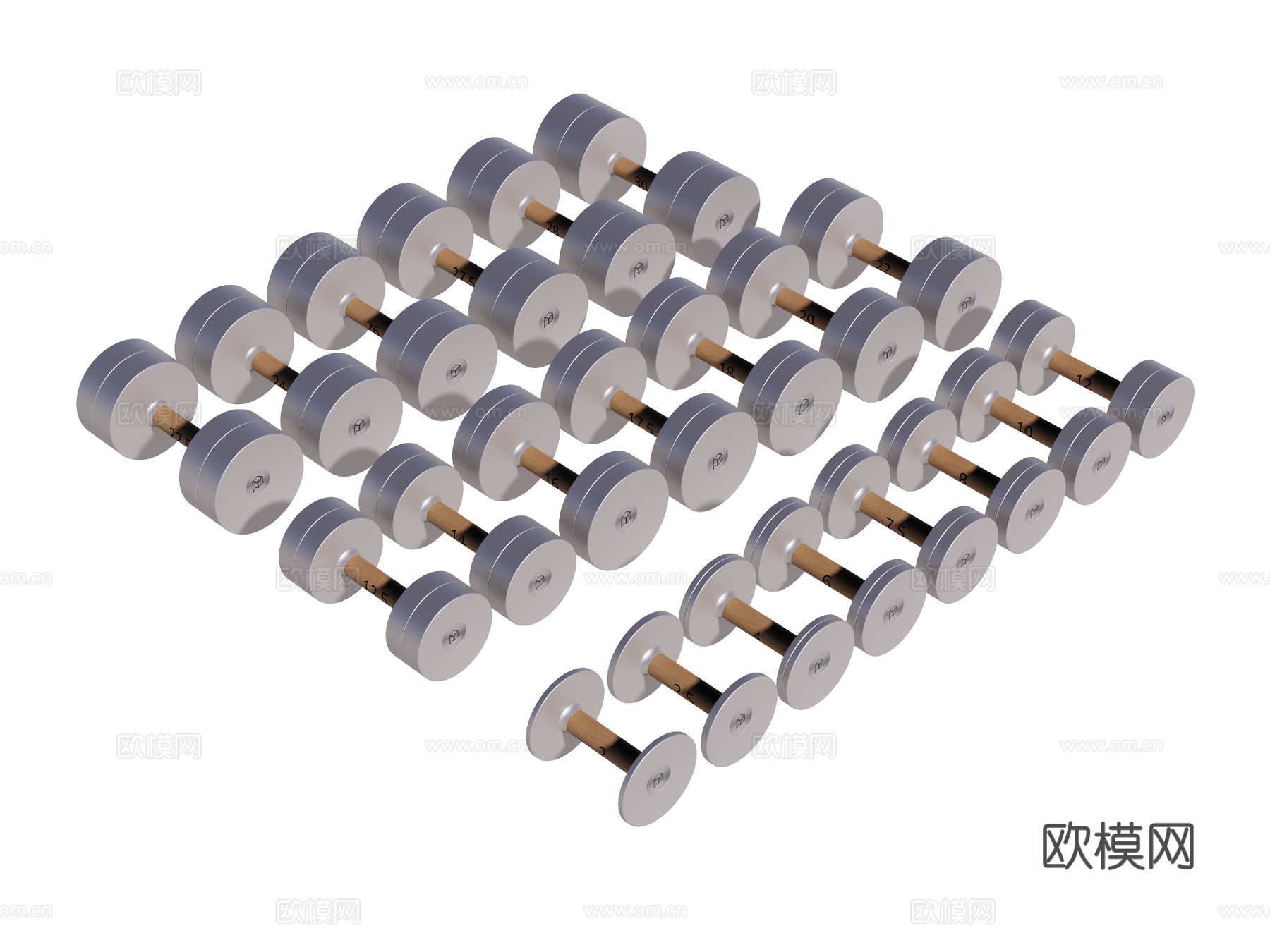 运动器材 健身器材 健身房设备 哑铃su模型