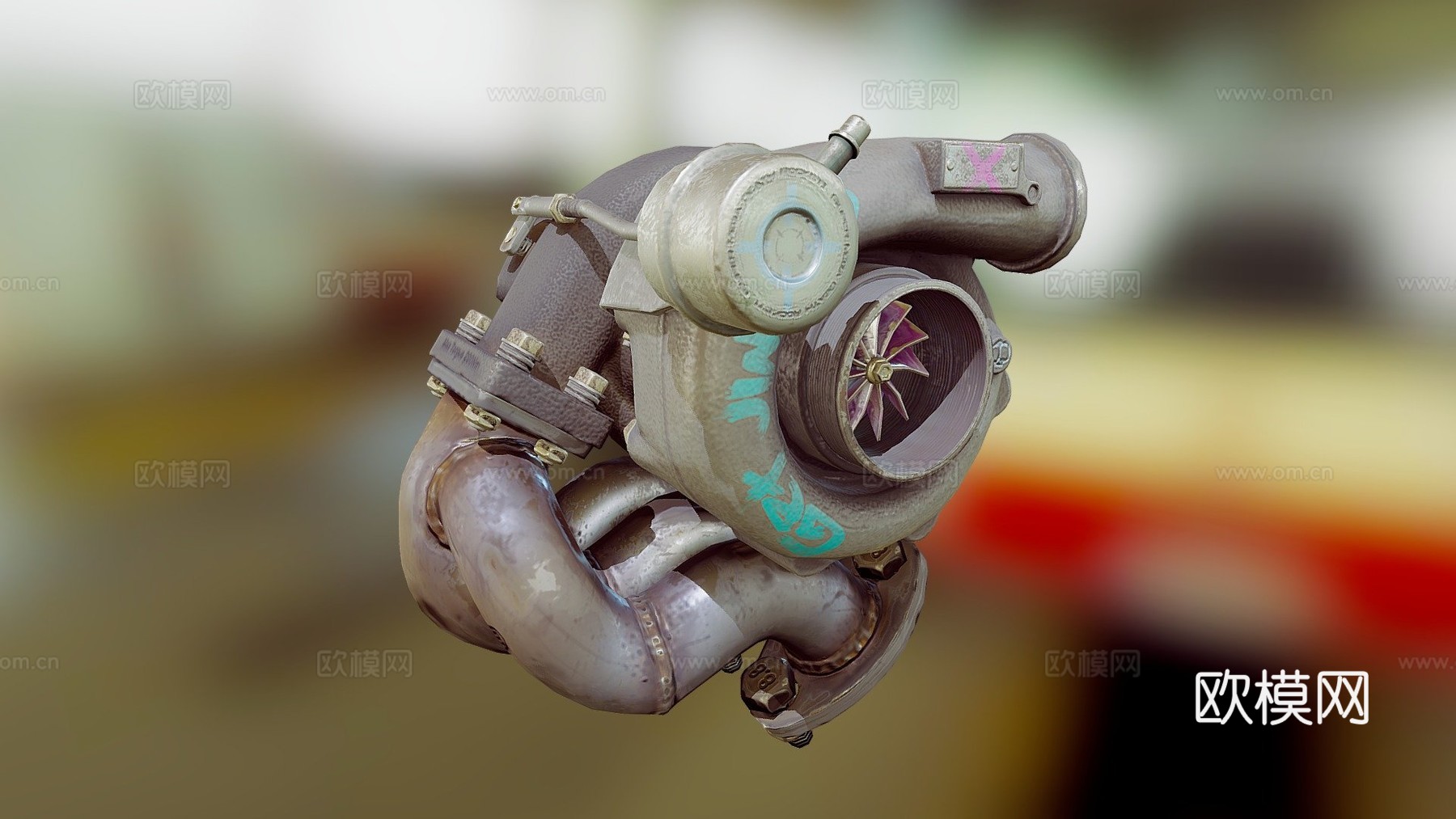 涡轮增压器-游戏道具su模型