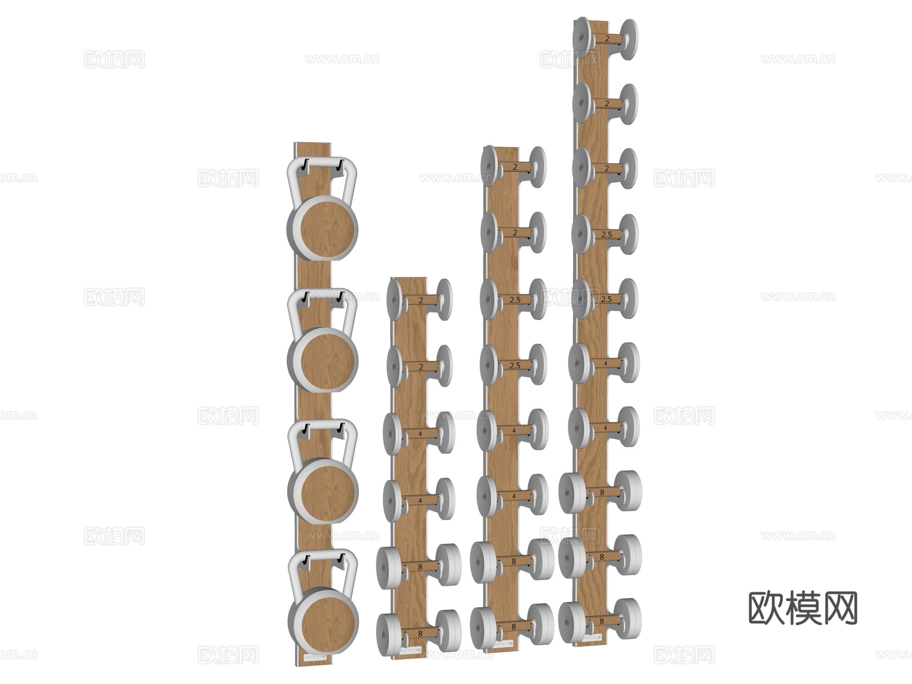 运动器材 健身器材 健身房设备su模型