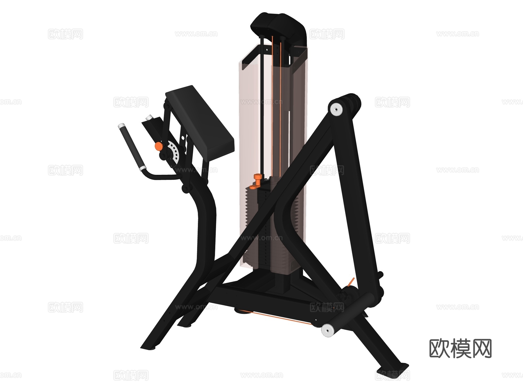 运动器材 健身器材 健身房设备su模型