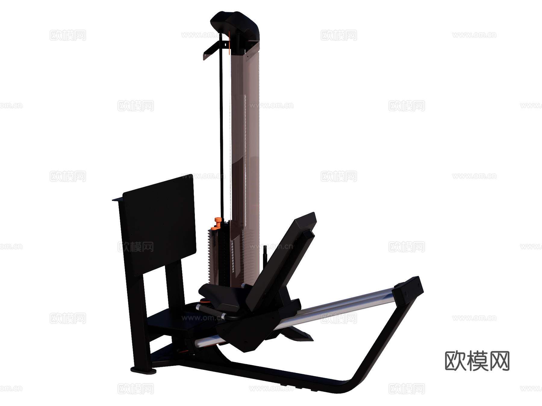 运动器材 健身器材 健身房设备 蹬腿机su模型
