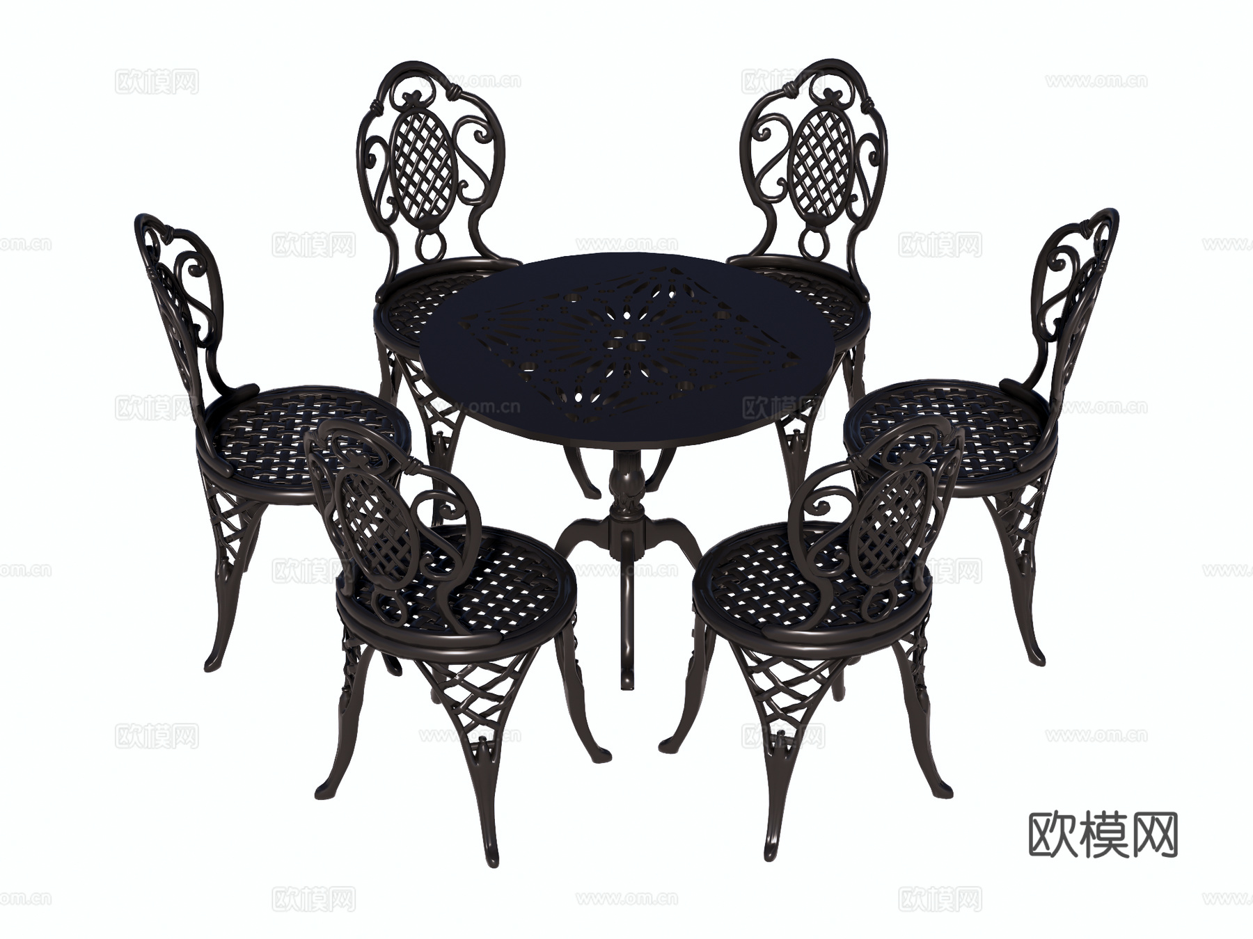 户外桌椅 休闲桌椅su模型