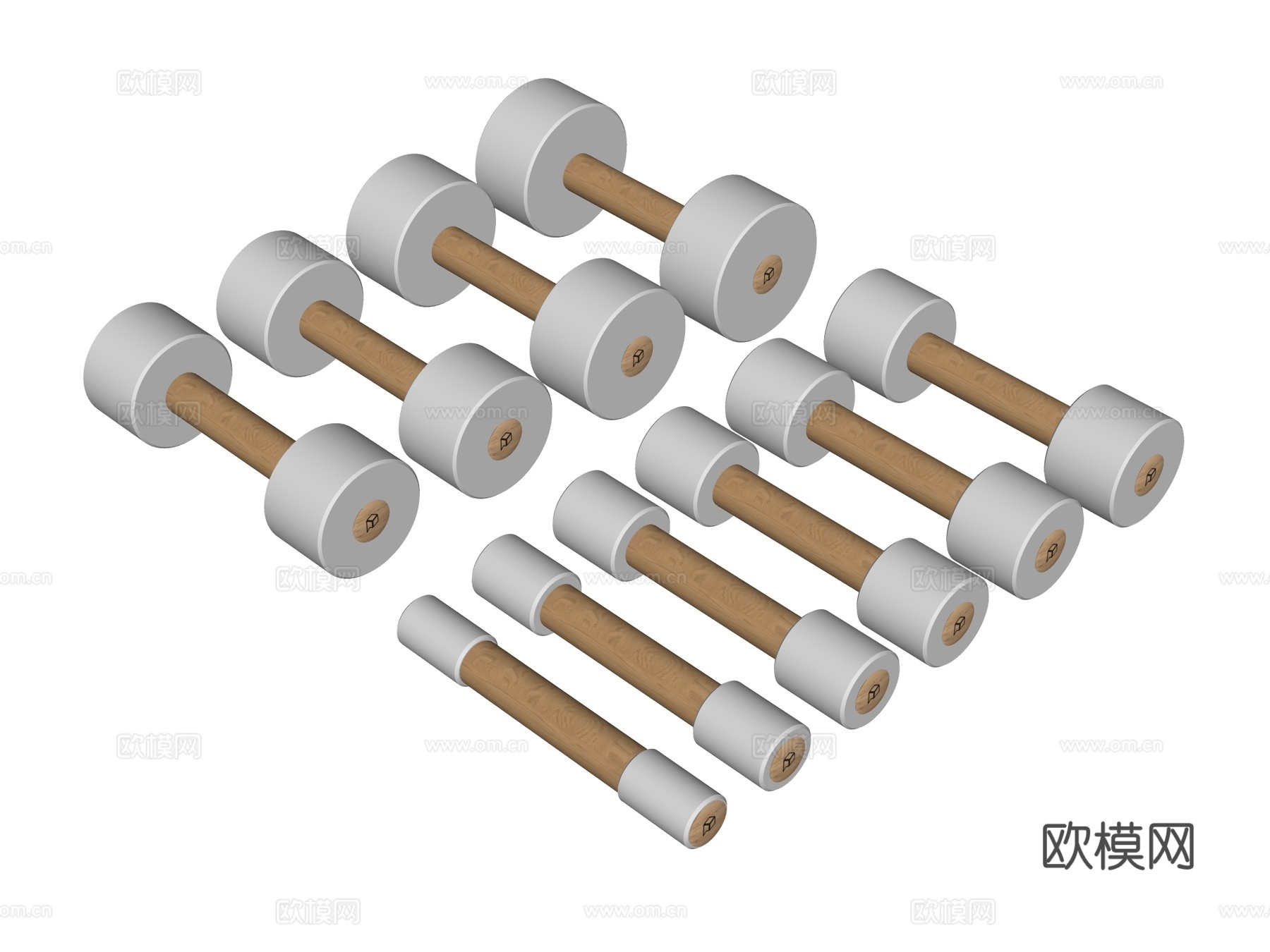 运动器材 健身器材 健身房设备 哑铃su模型
