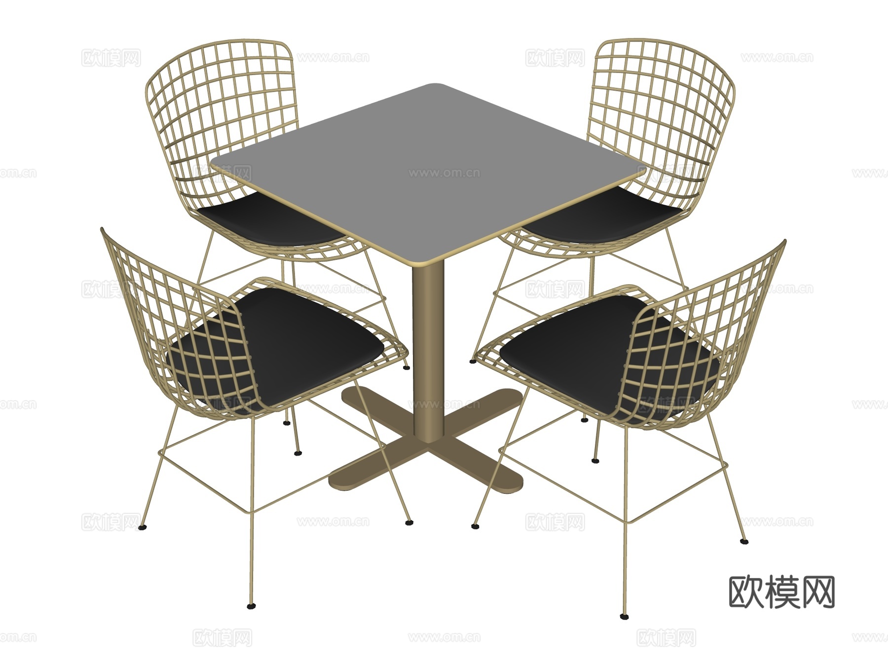 户外桌椅 休闲桌椅su模型