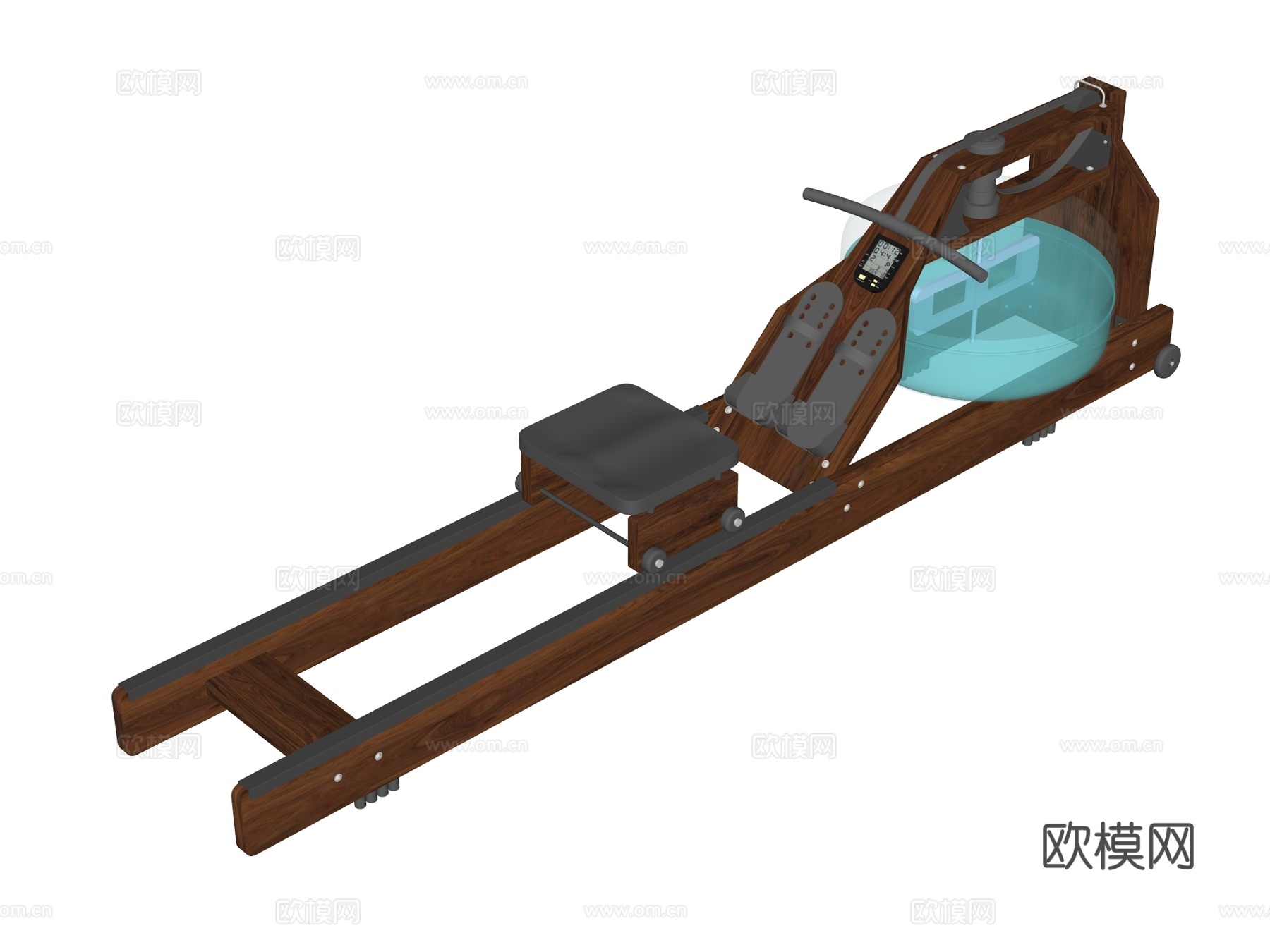 运动器材 健身器材 划船机su模型