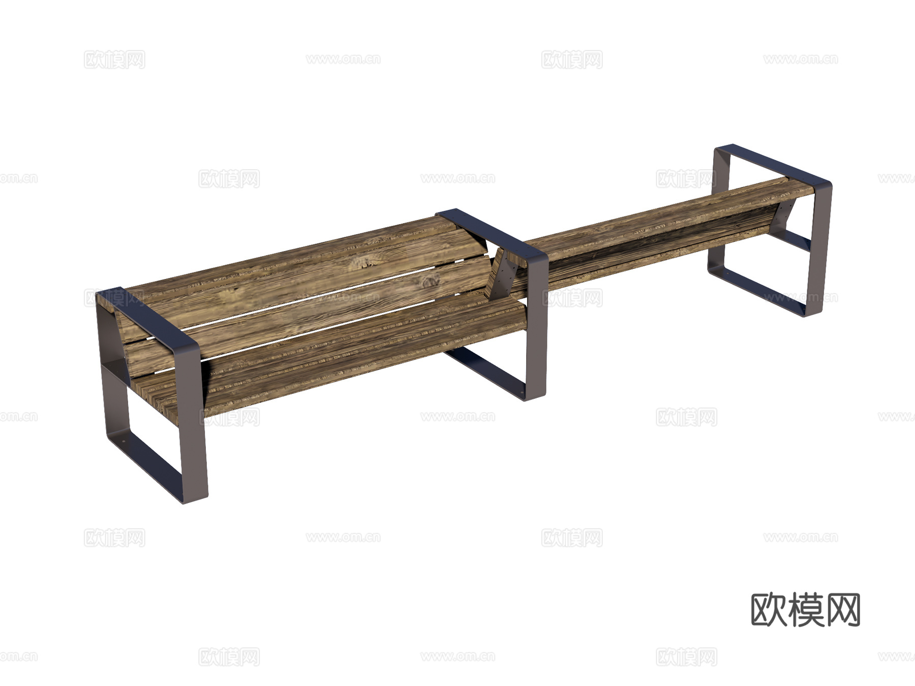 公园长凳su模型