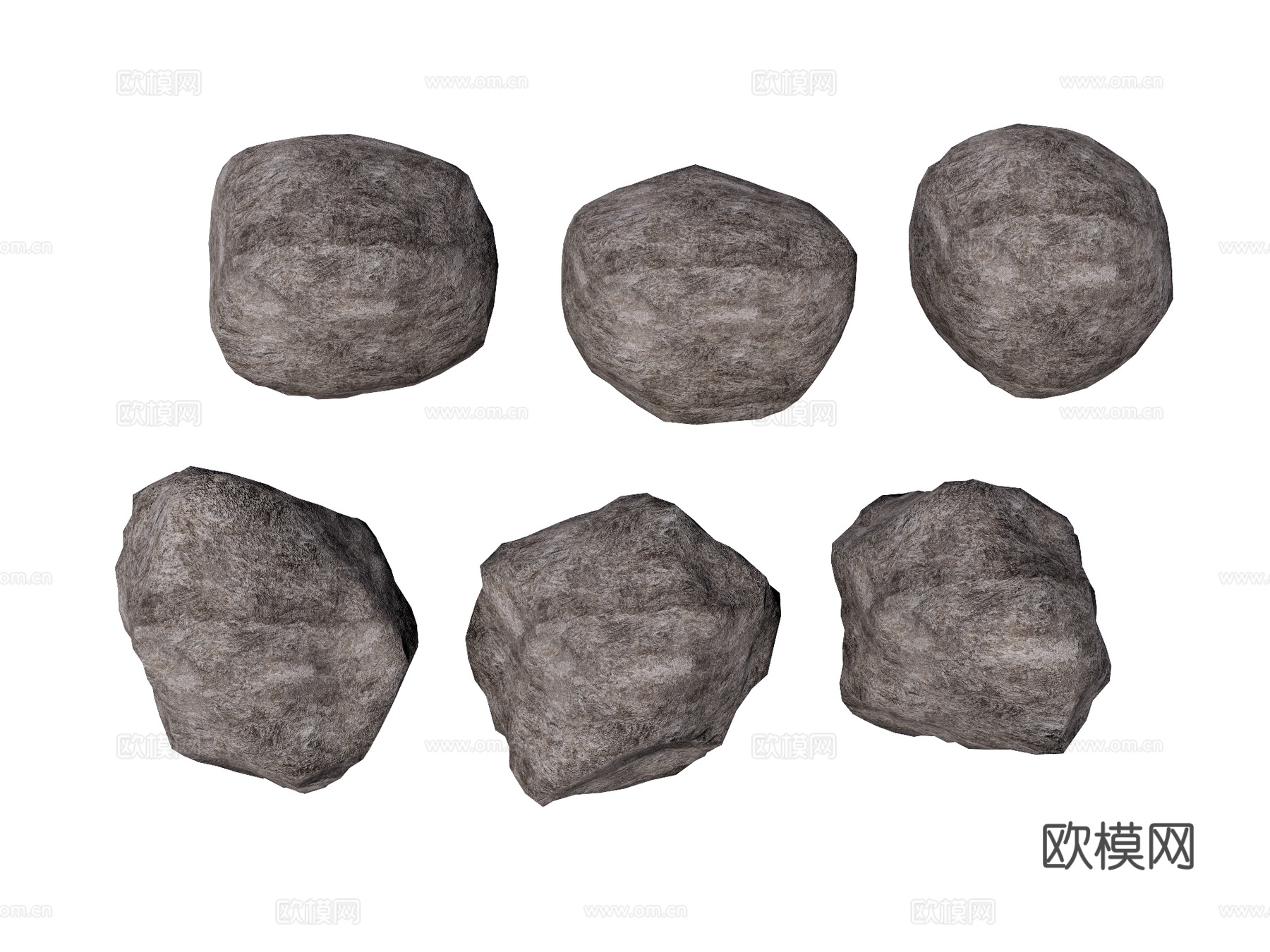 景观石 假山石头 园林景观su模型